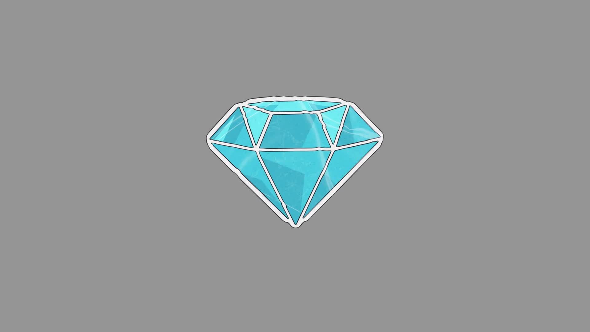 Blue Faceted Diamond Rotating On Transparent Background On Alpha