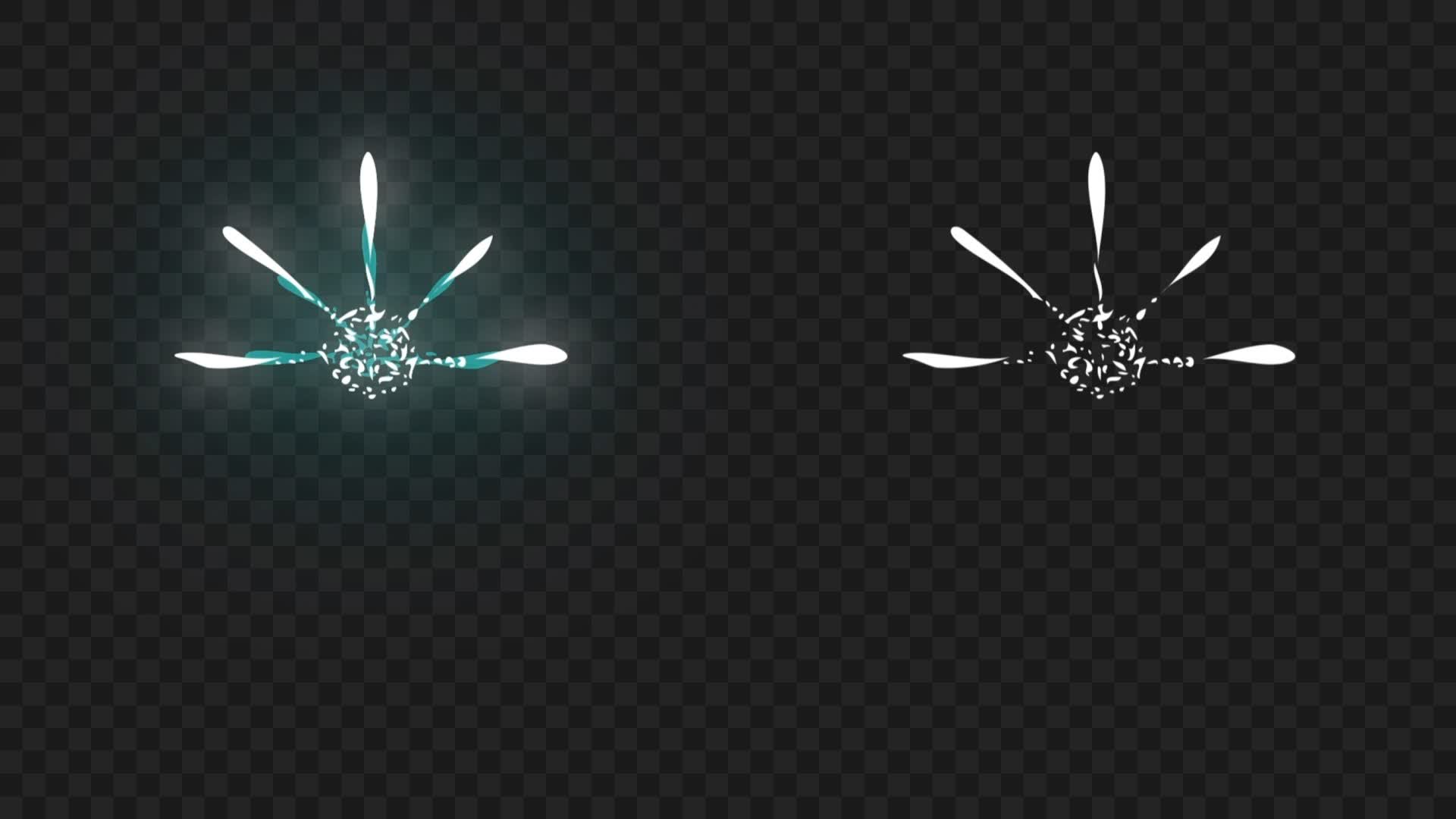 Blue Fireworks Multi Color on Alpha