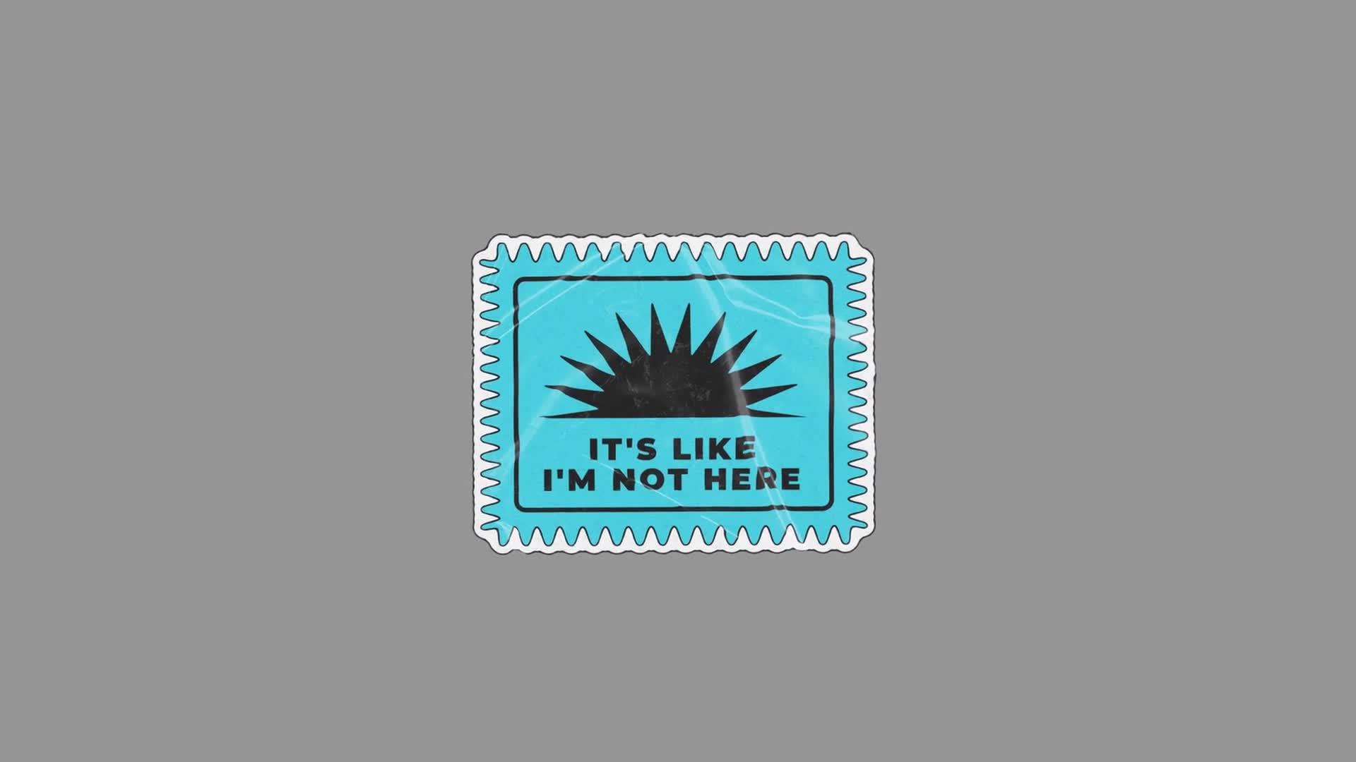 Blue Retro Sticker Peeling With Text On Transparent Background On Alpha
