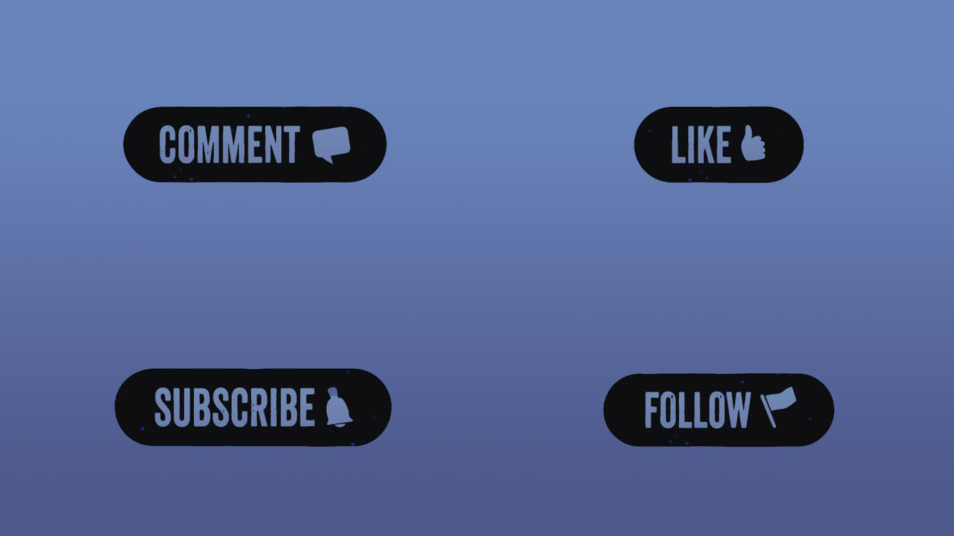 Blue Social Pack on Alpha