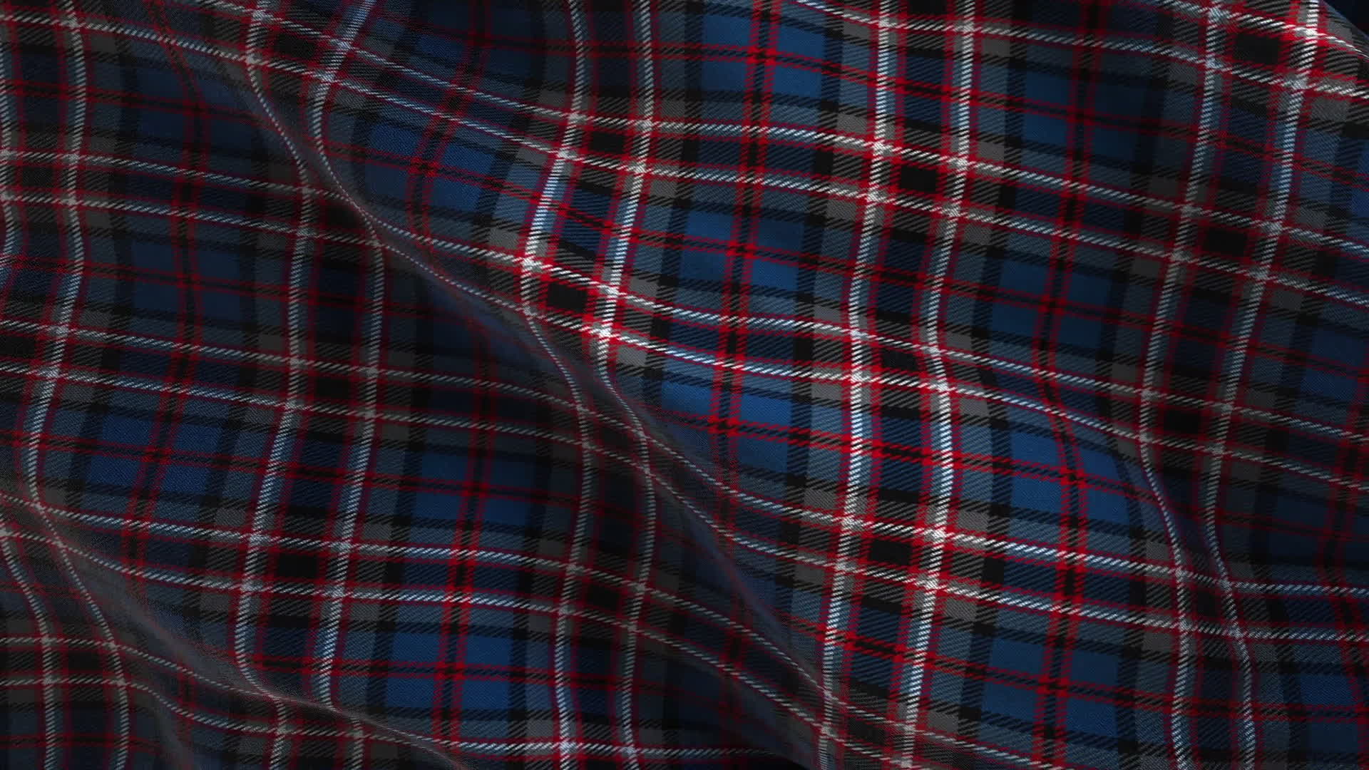Blue Tartan Fabric Background