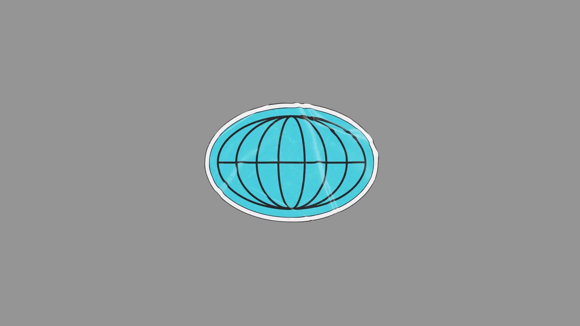 Blue Wireframe Globe Rotating On Transparent Background On Alpha