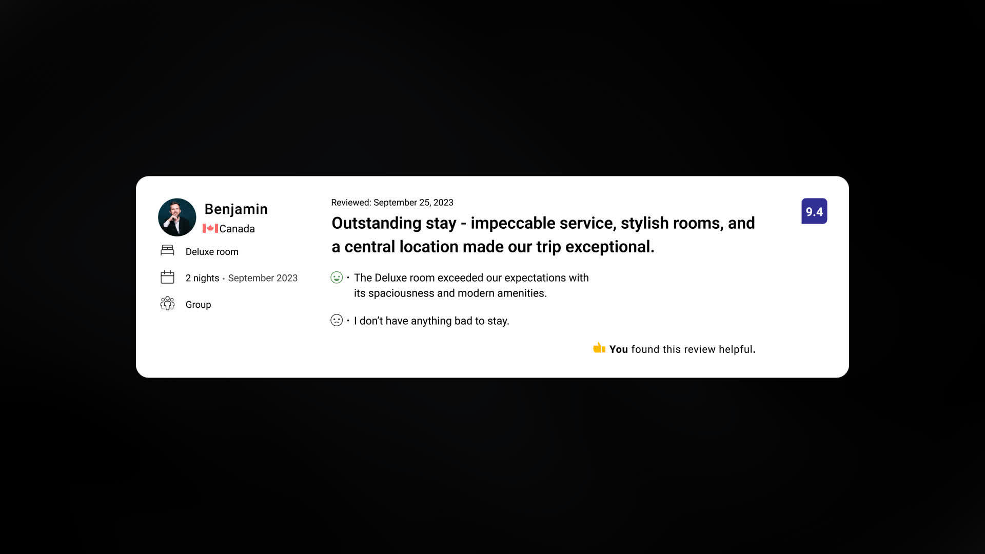 Booking Details And Review Card Animation