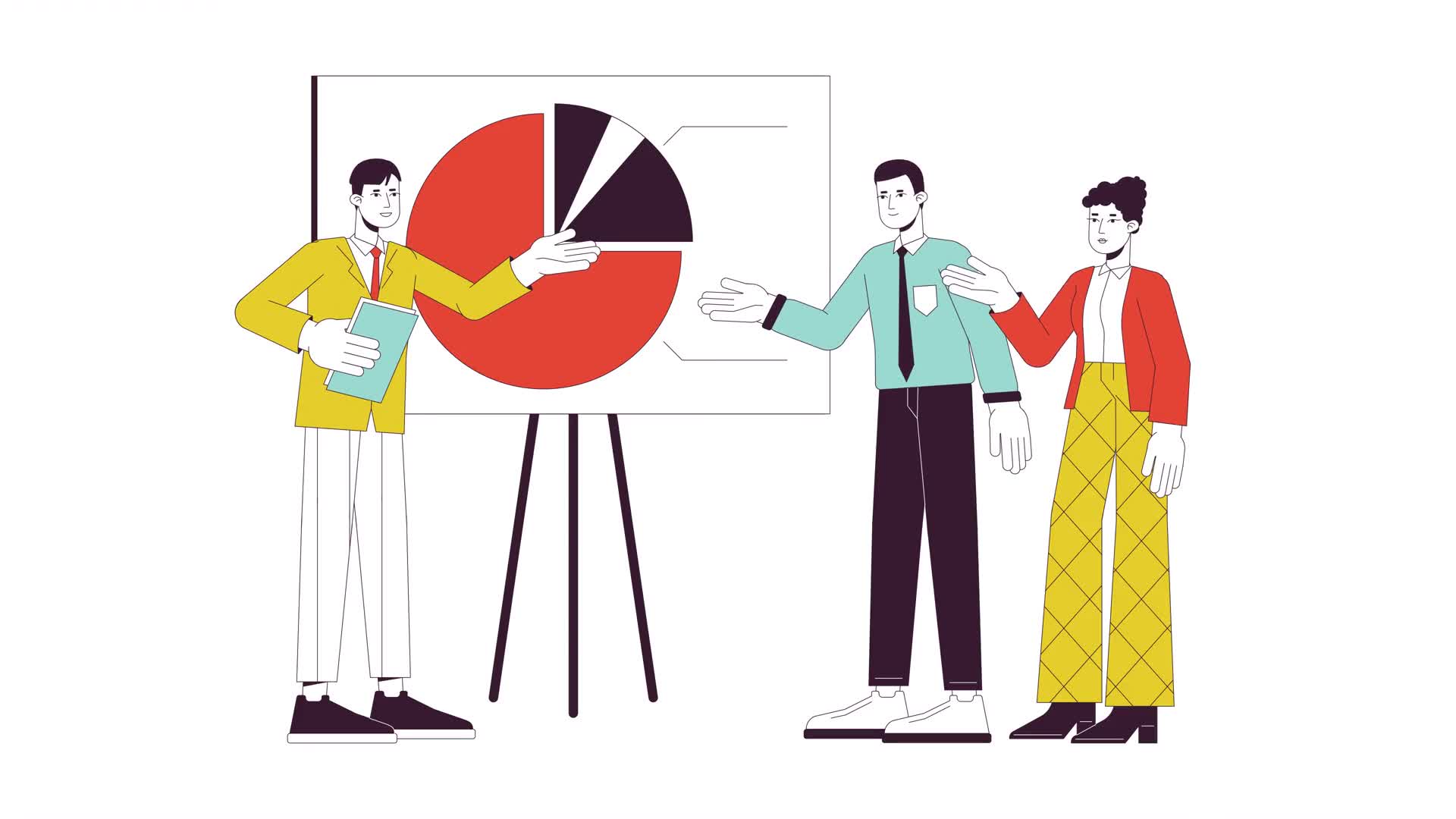 Brainstorming group animation