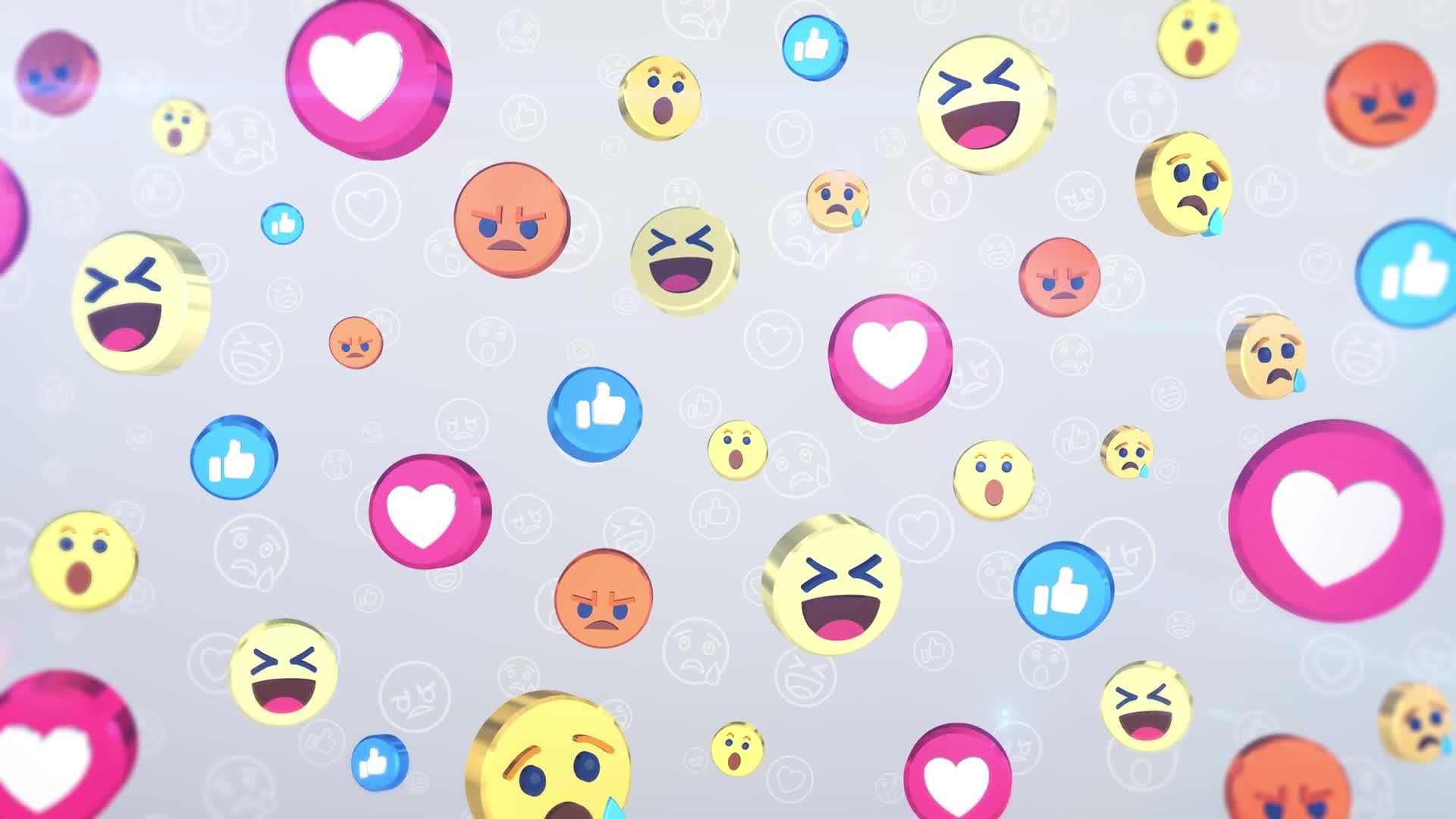 Bright Emoji Loop Background