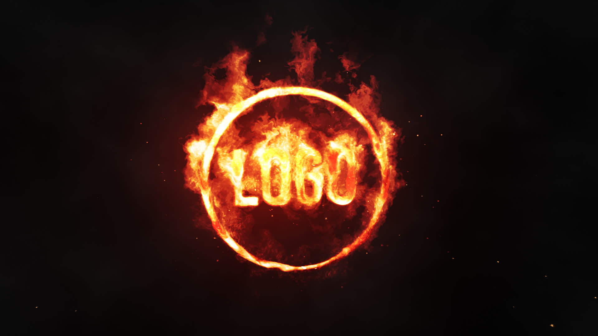 Burning Fire Logo Reveal