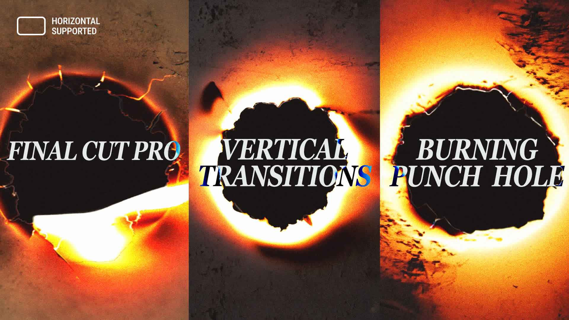Burning Punch Hole Transitions