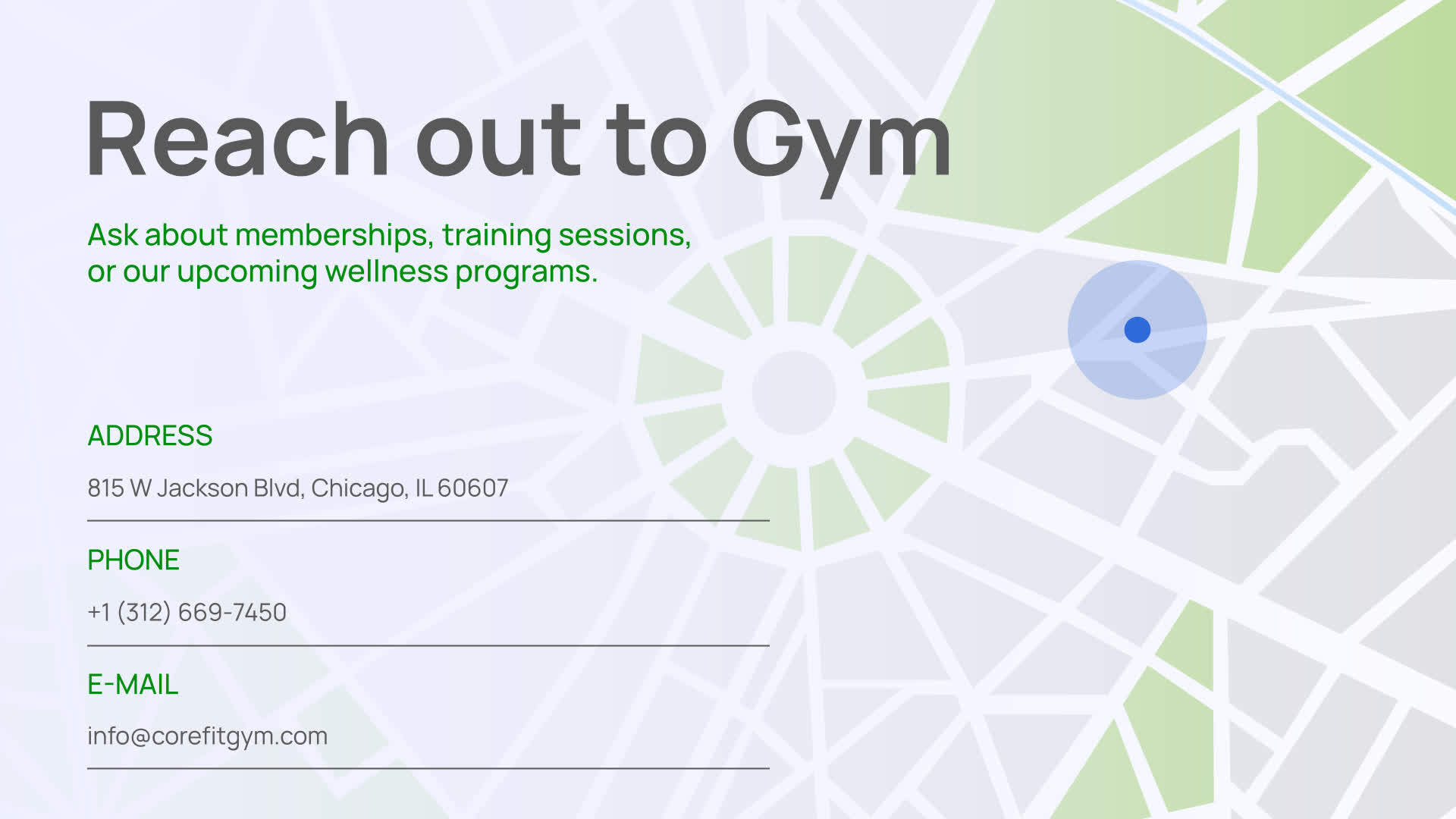 Business Address Information Card