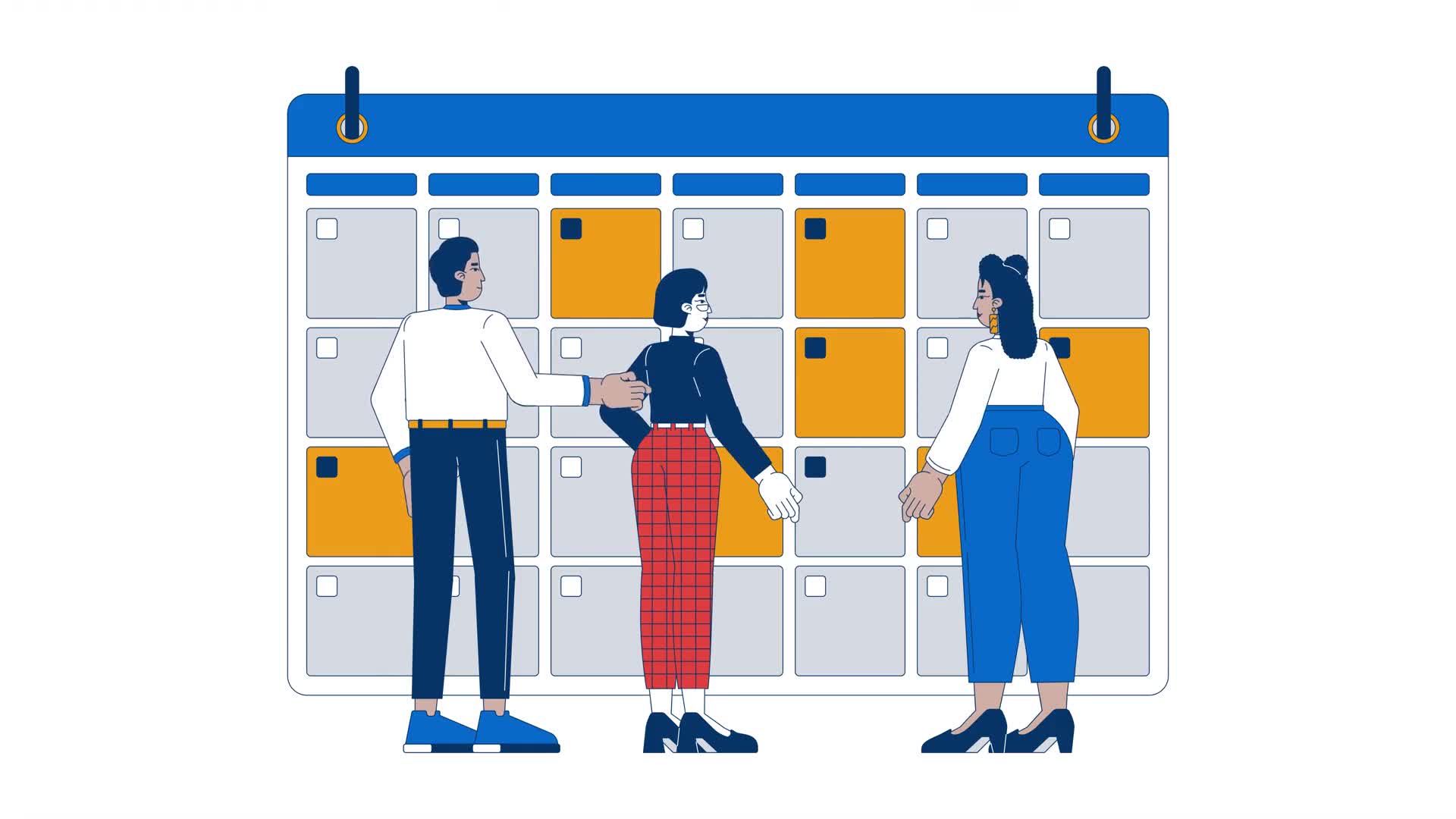 Business Events Scheduling 2D Animation