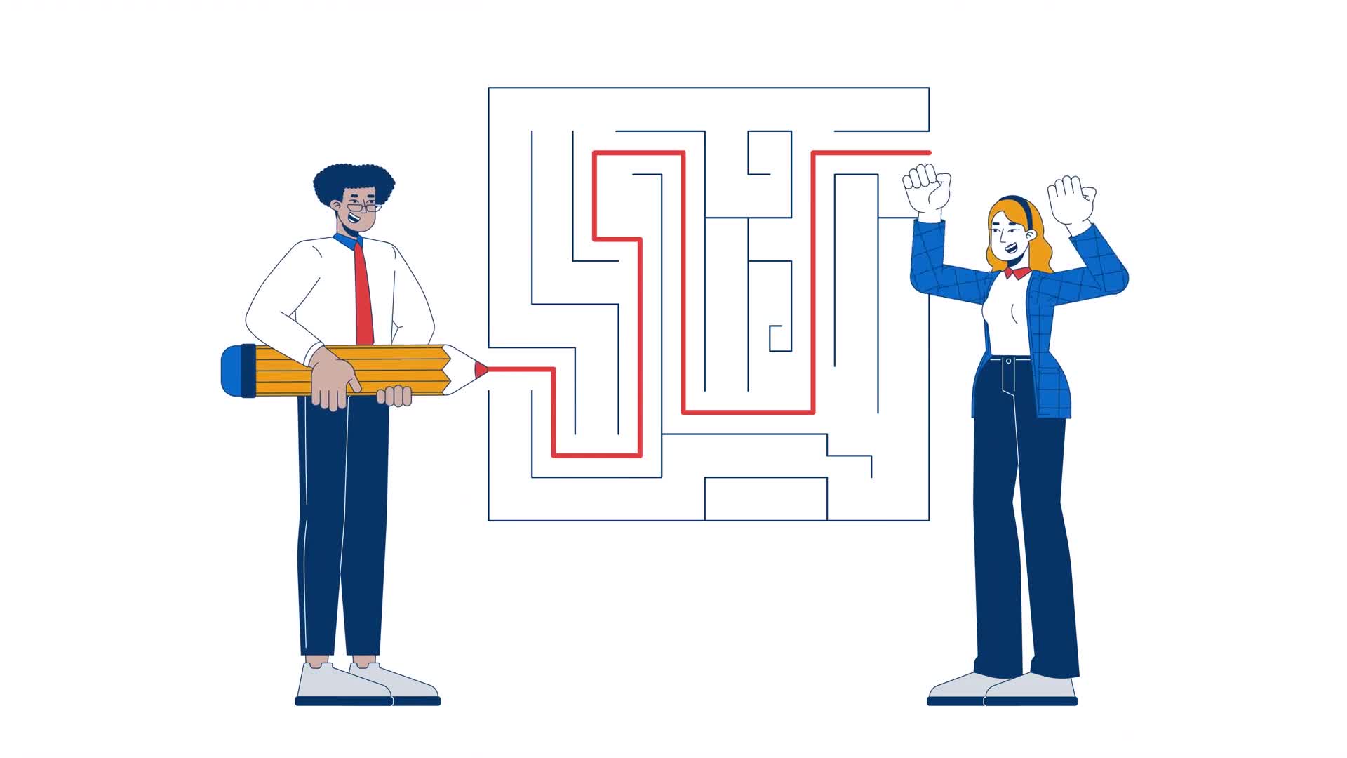 Business Problems Solving 2D Animation