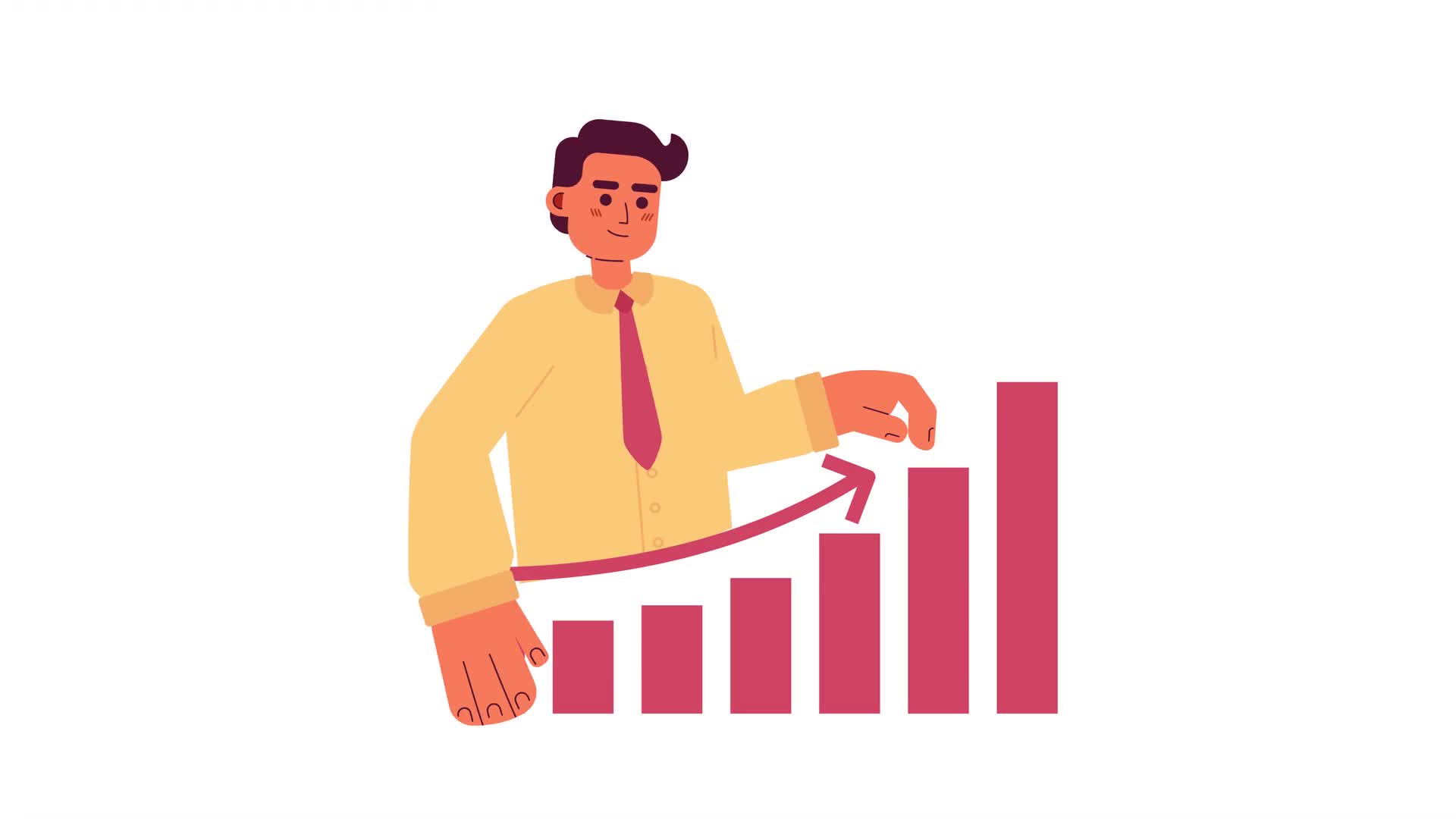 Business growth 2D animation