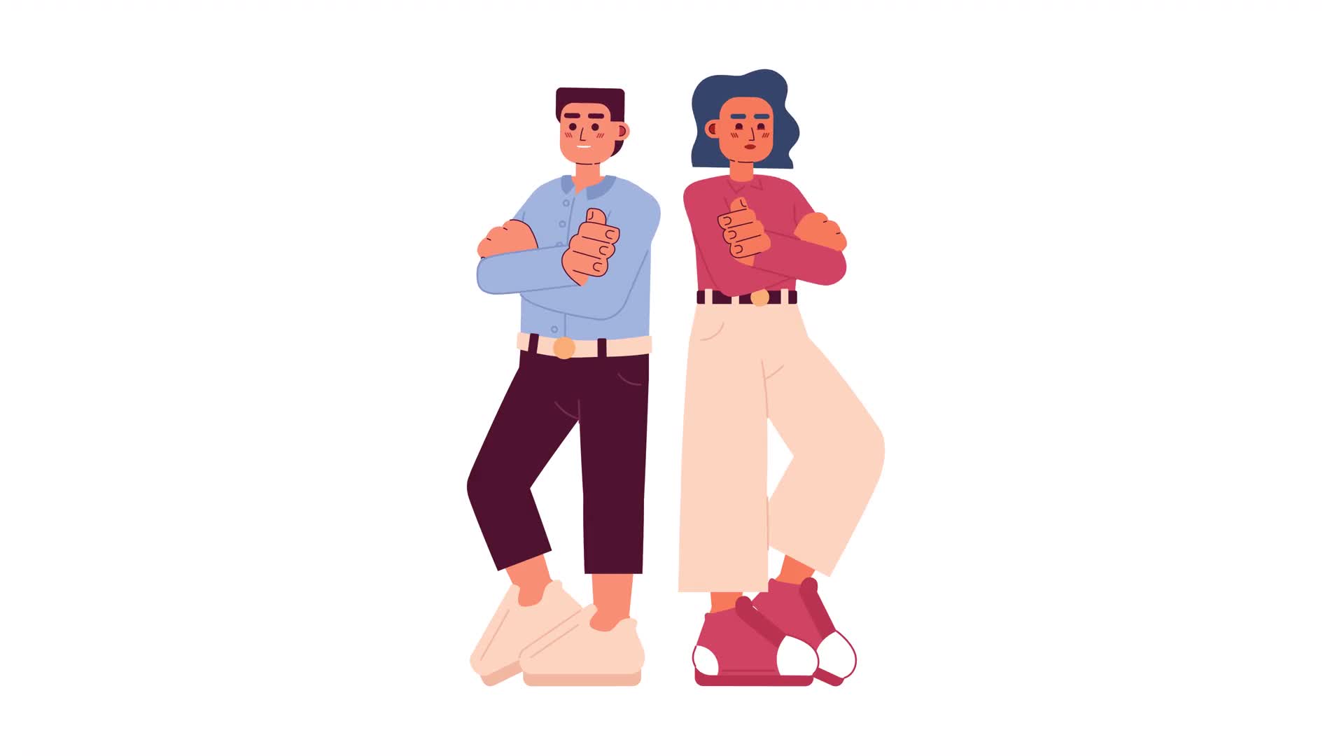 Business partners crossed arms 