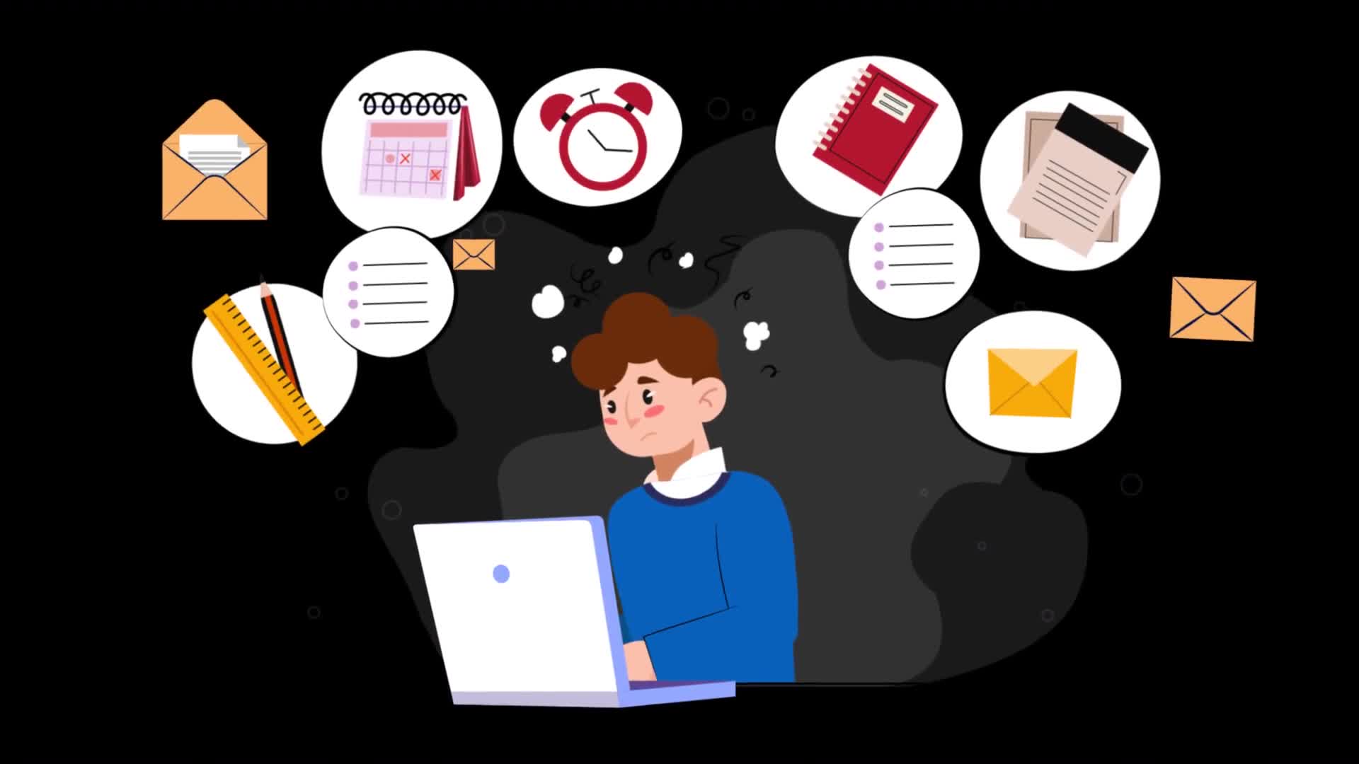 Busy Man Working On A Laptop On Alpha