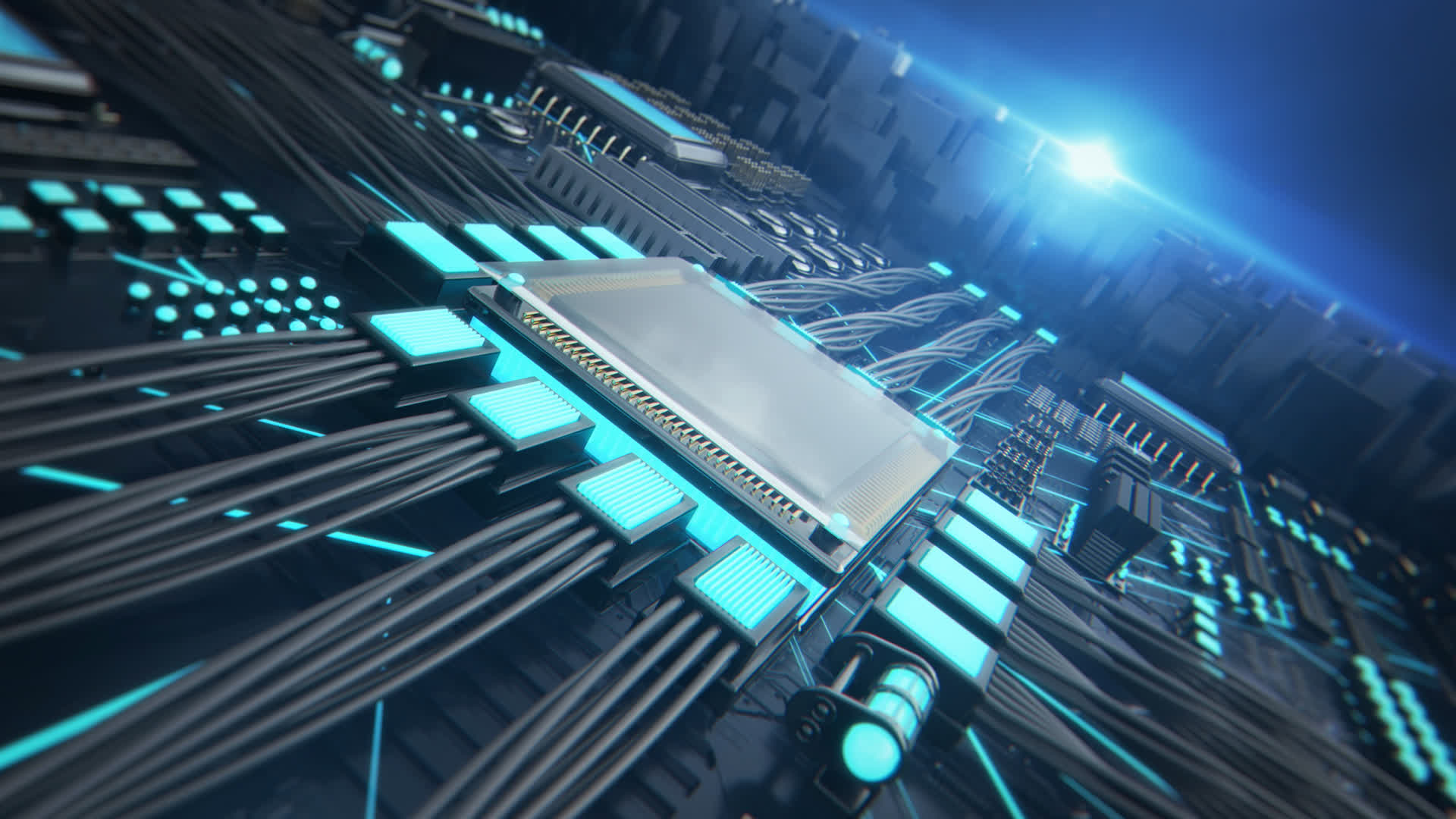 CPU 3D Technology Logo Intro