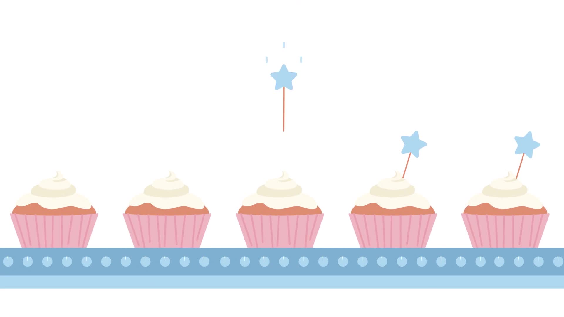 Cakes On Conveyor Belt