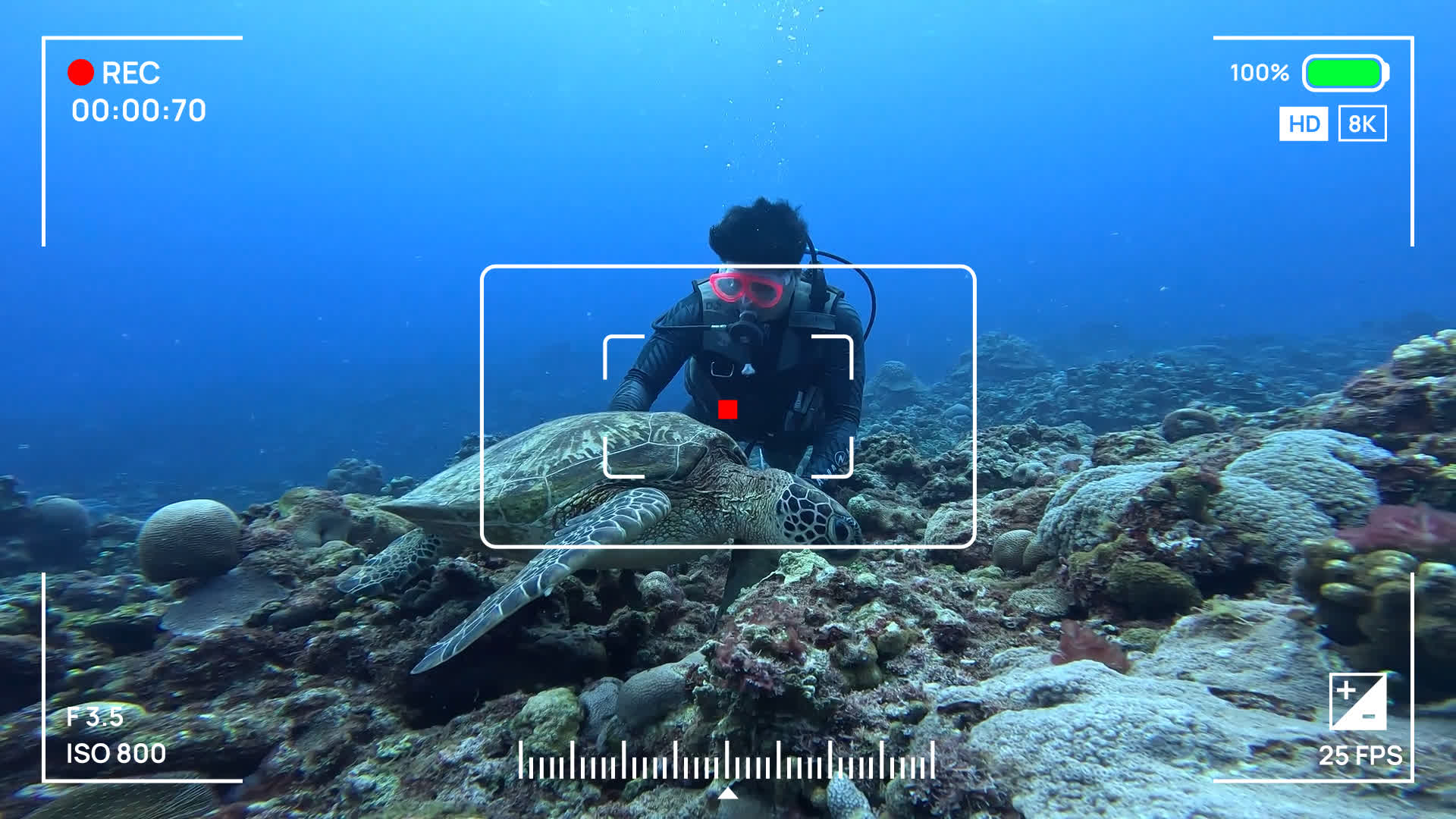 Camera Recording Screen With Exposure Meter