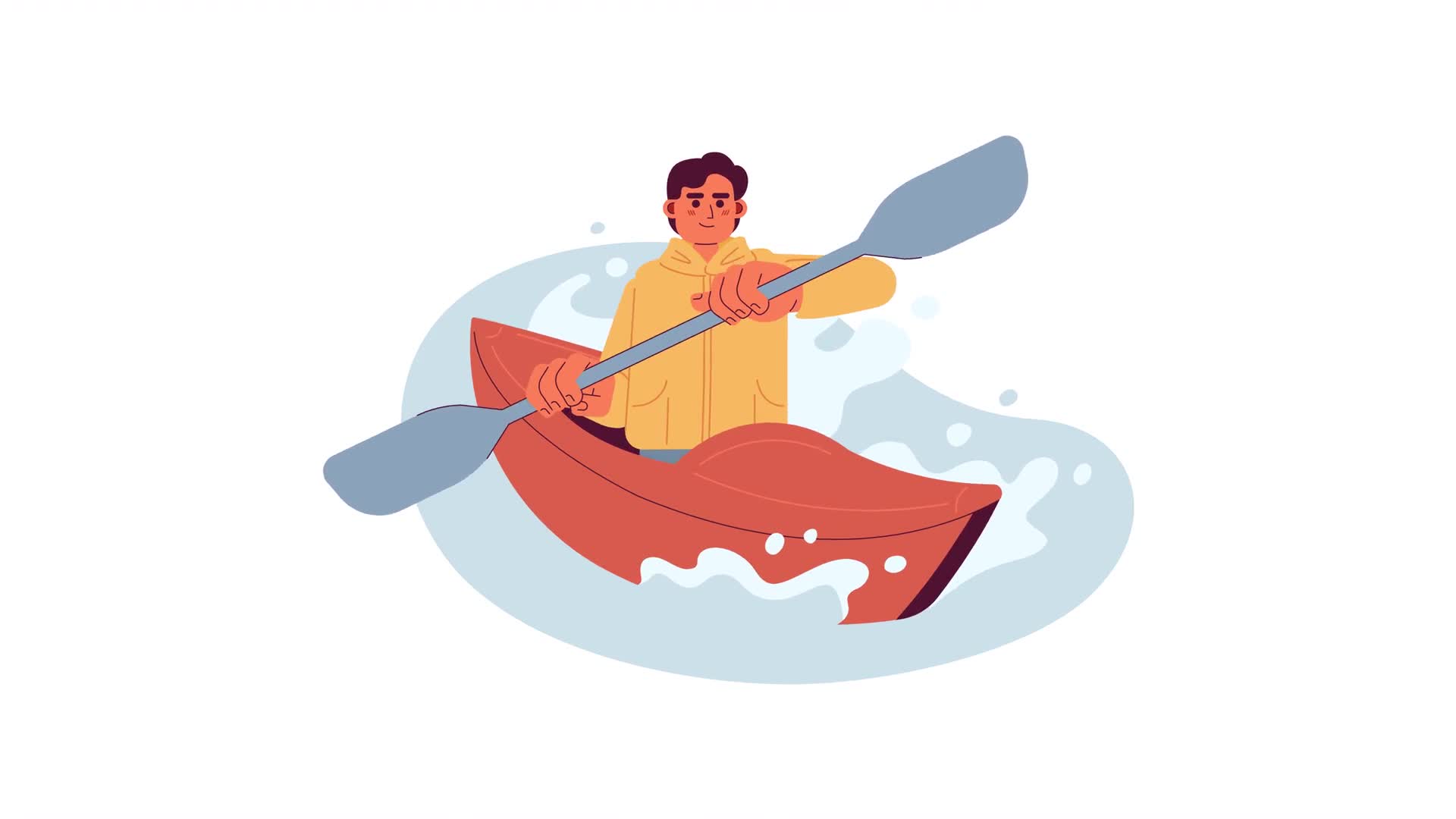 Canoeing Character On Alpha