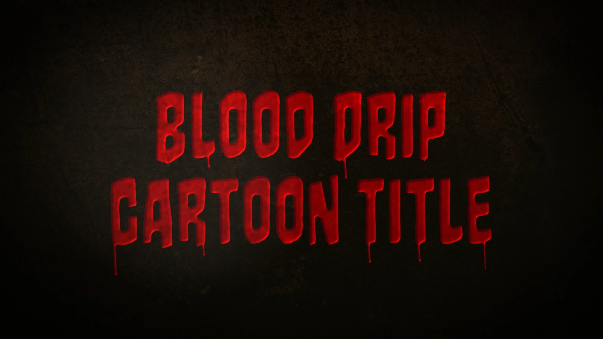 Cartoon Blood Drip Horror Title Intro