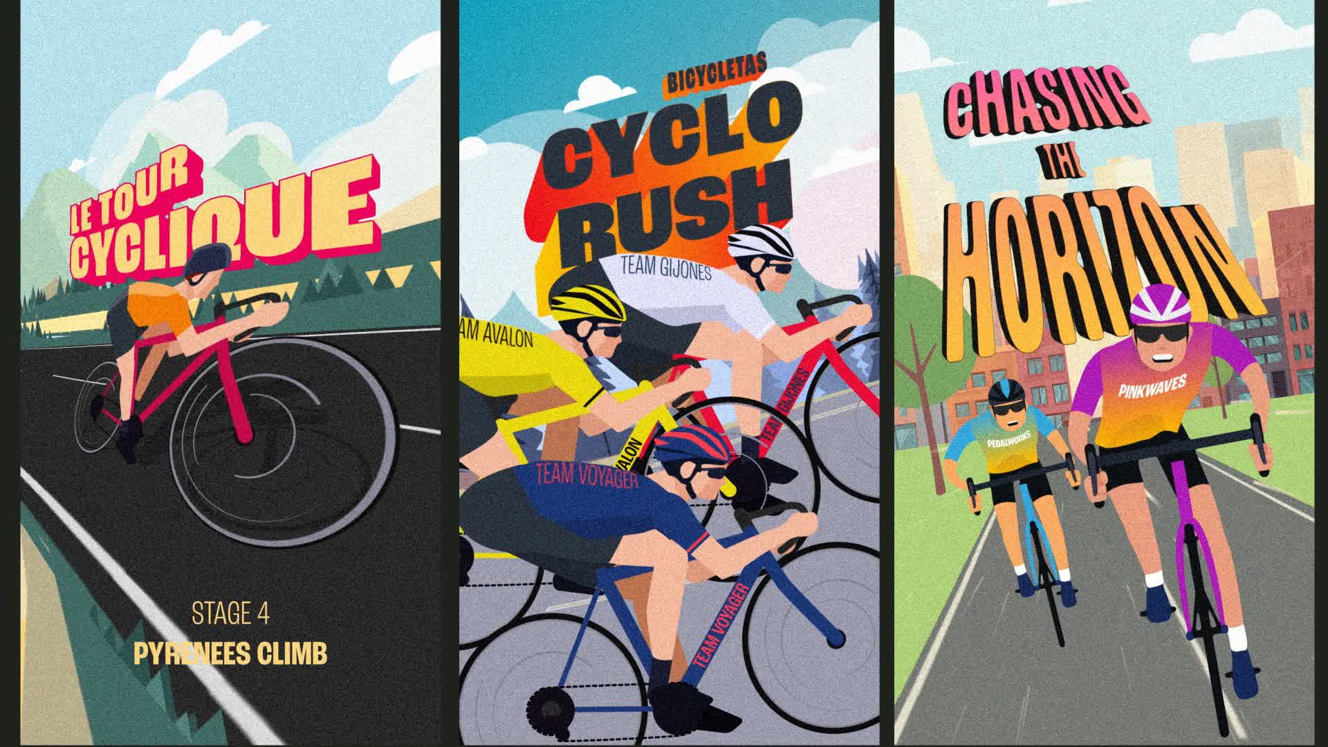 Cartoon Cyclist Stories Tour