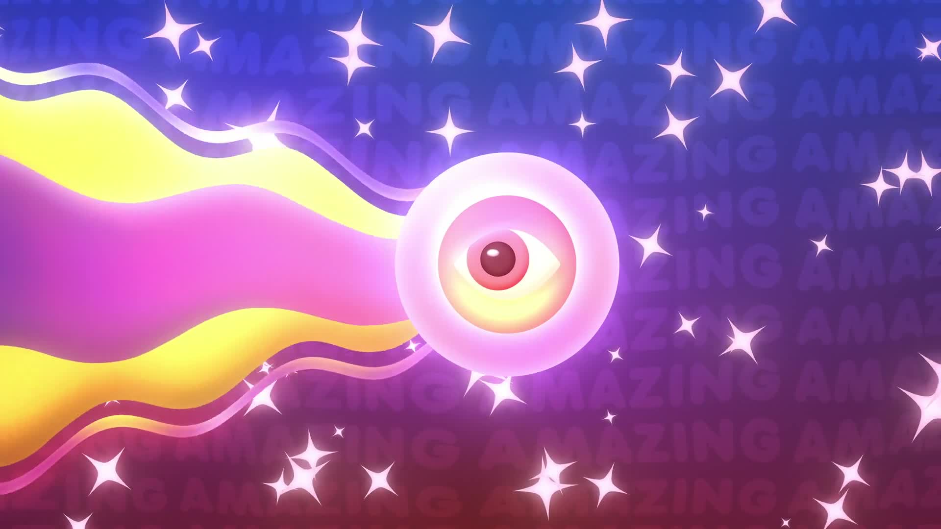 Cartoon Eye Light Trail Animation