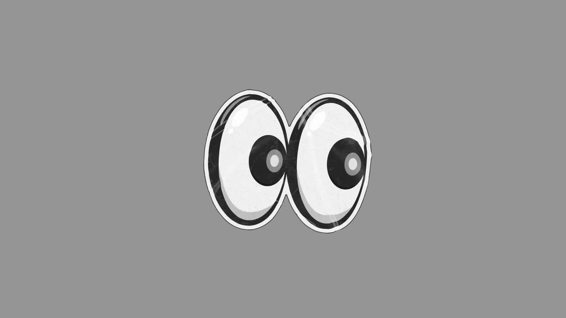 Cartoon Eyes Looking Around And Blinking On Transparent Background On Alpha