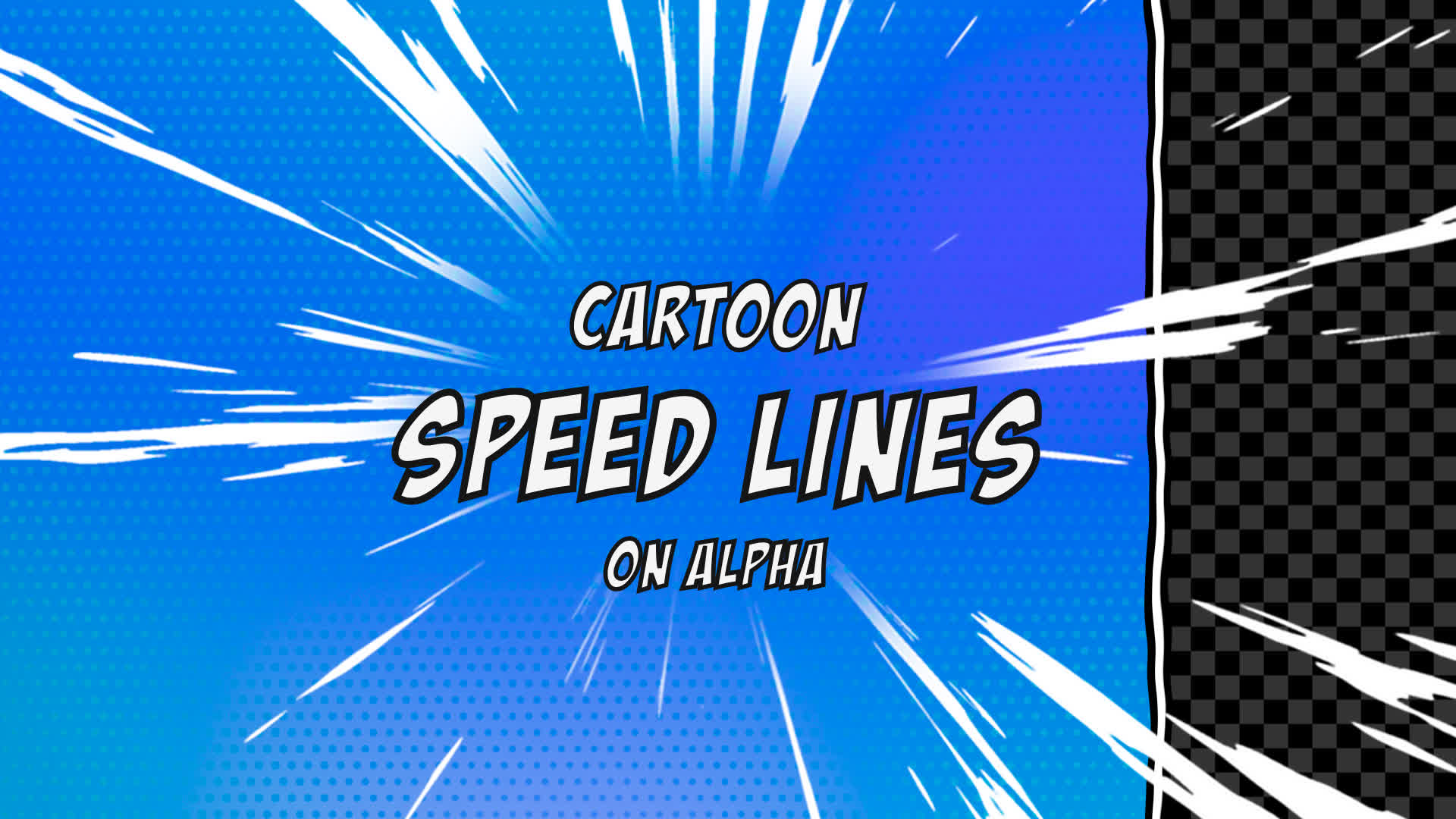 Cartoon Speed Lines On Alpha