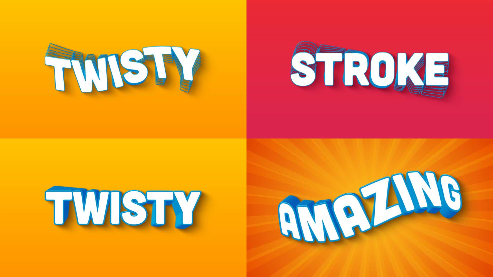 Cartoon Twist Text Collection