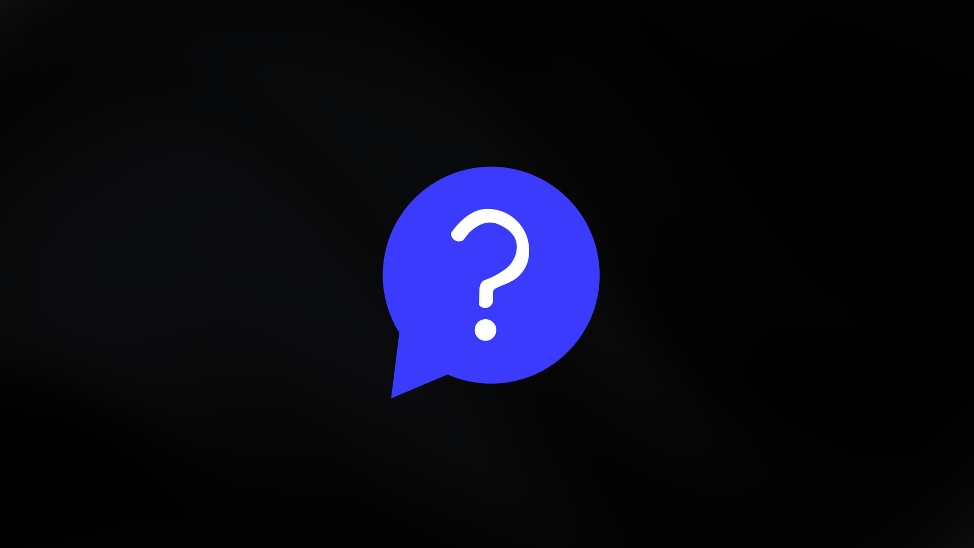 Chat Bubble With Burst And Question Mark Animation