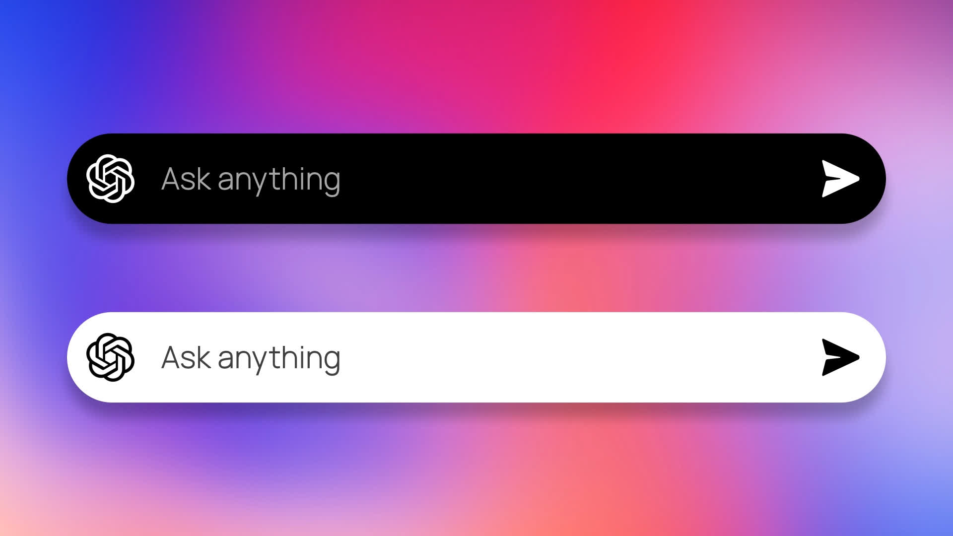 Chat GPT AI Search Bar with Cursor Click