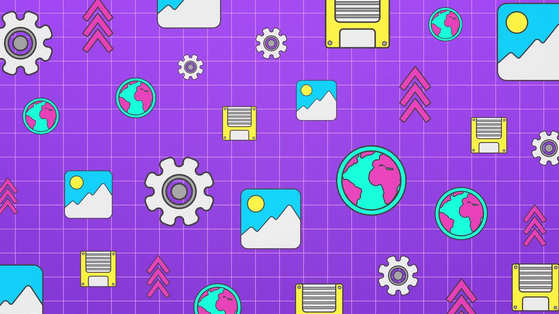 Cheerful Symbol Loop Background