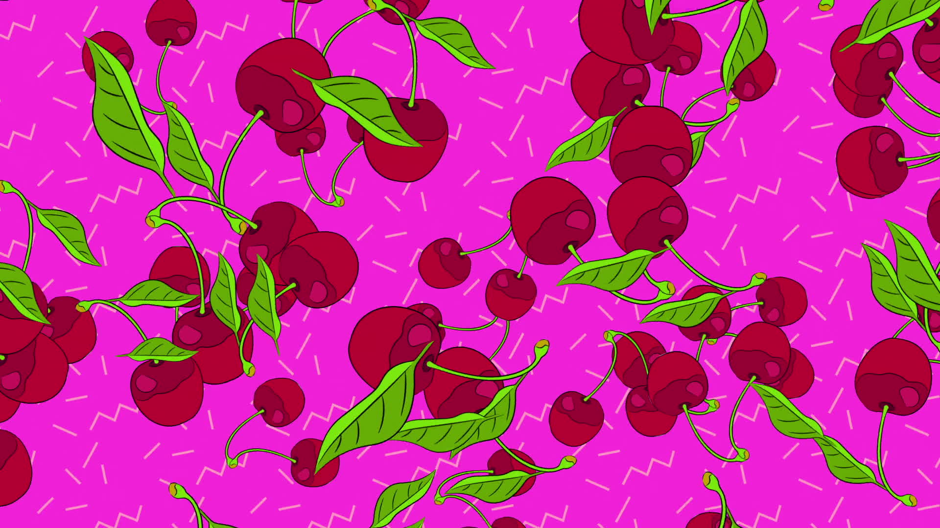 Cherries On Pink