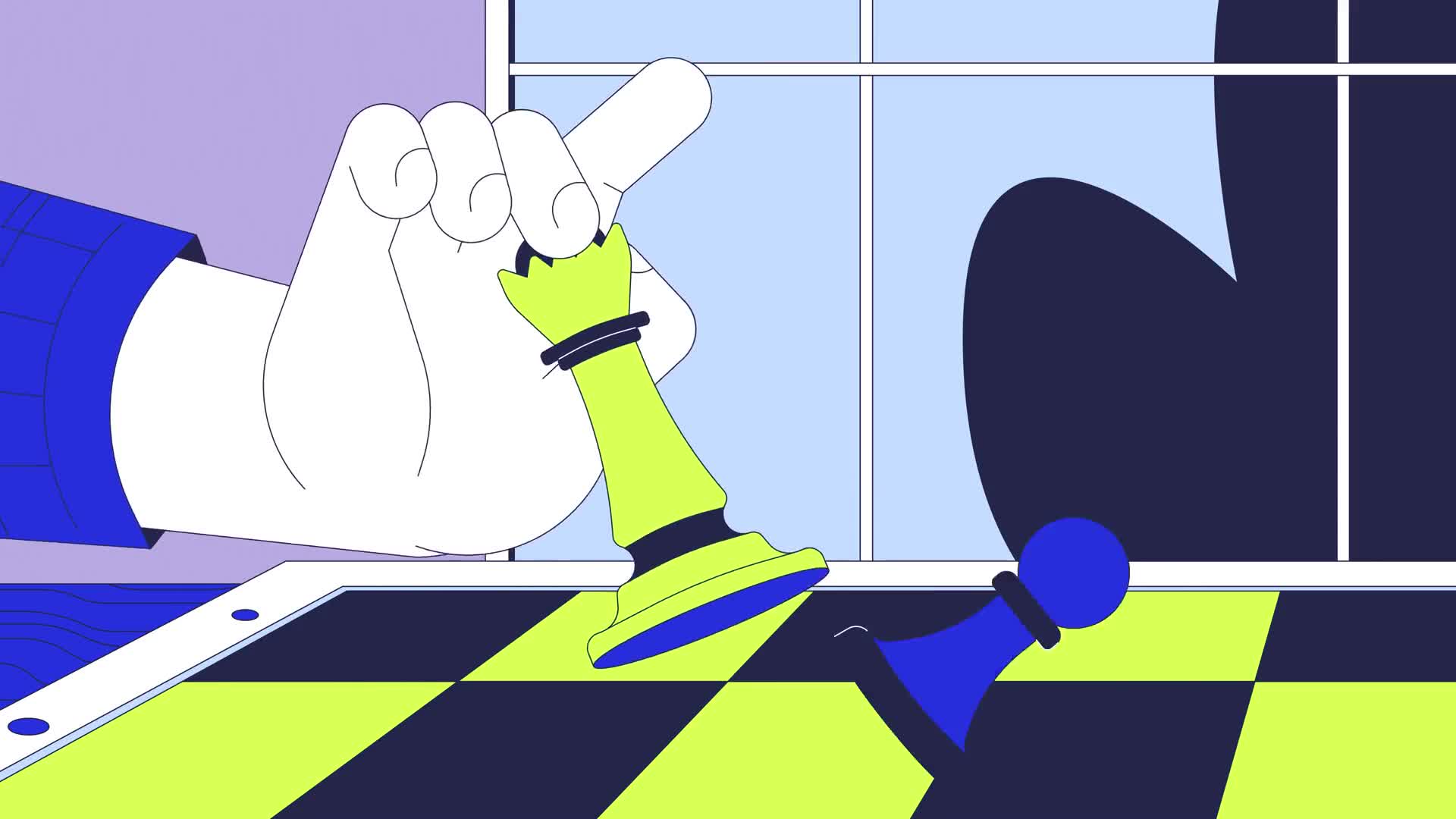 Chess Strategy In Business Animation