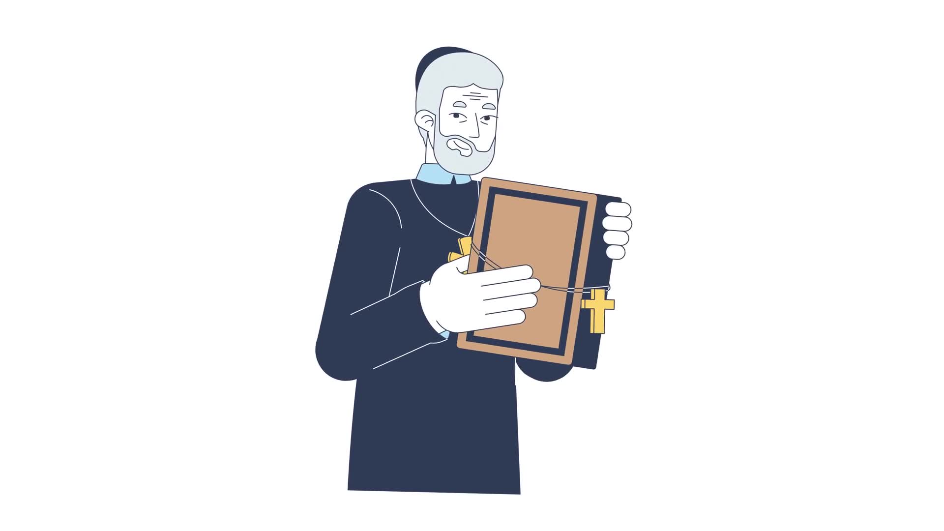 Christian Priest Holding Bible