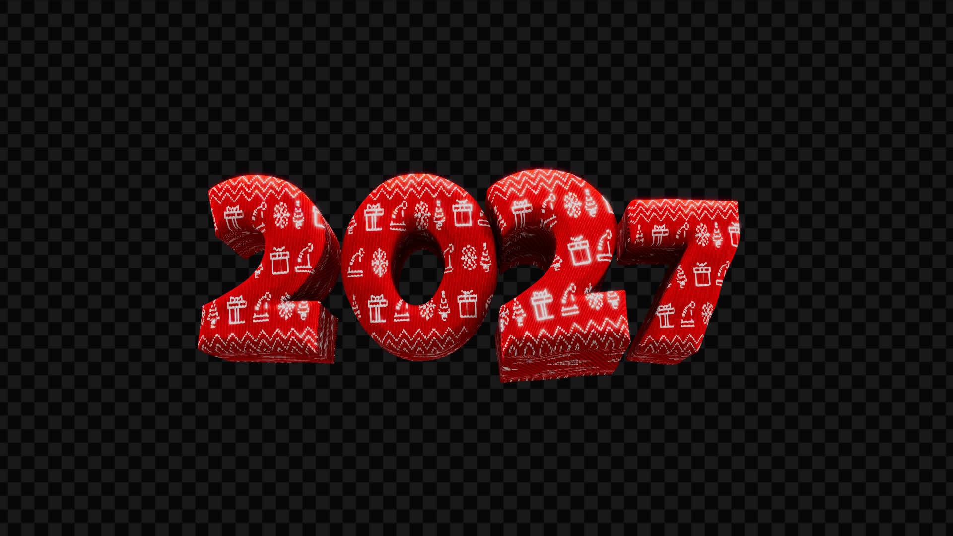 2027 Christmas 3D Title on Alpha