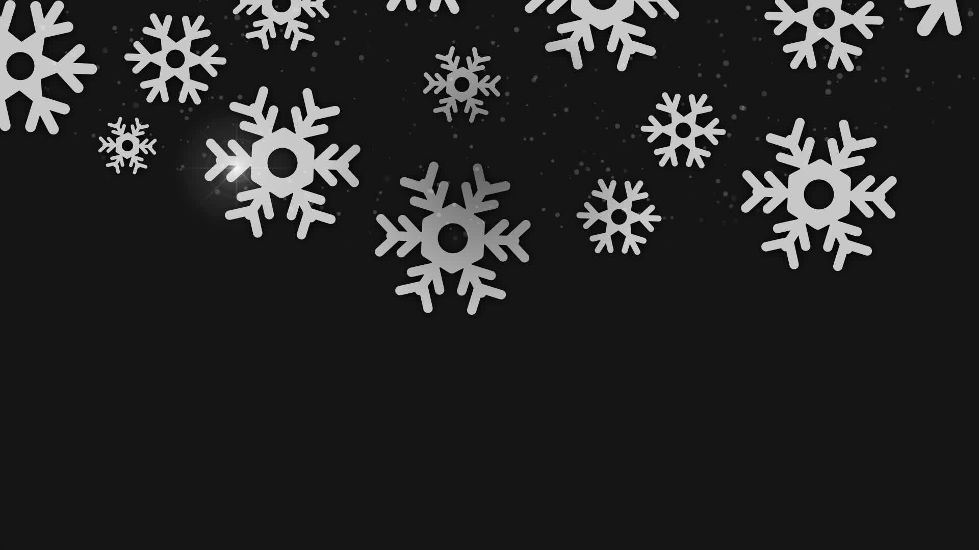 Christmas Background Flakes Falling Glitter Particles