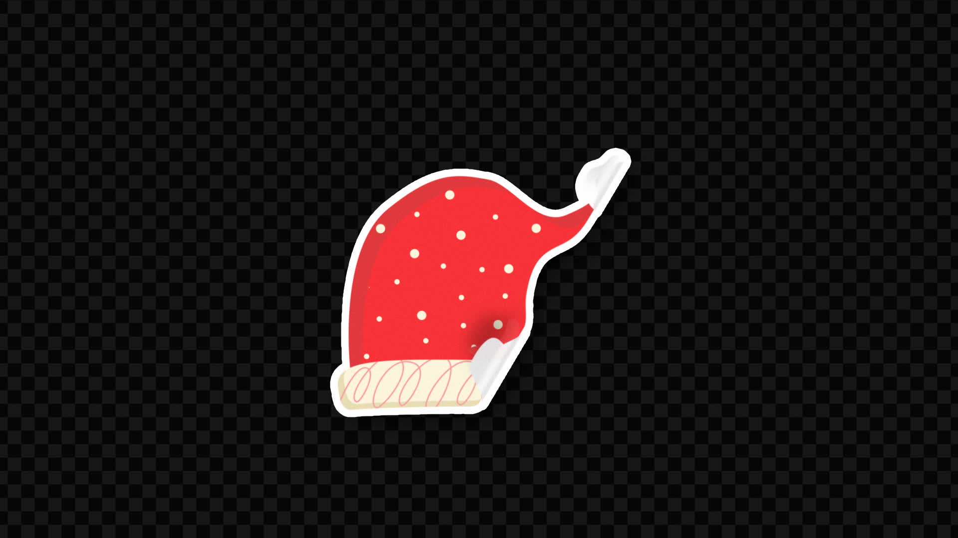 Christmas Hat Sticker on Alpha