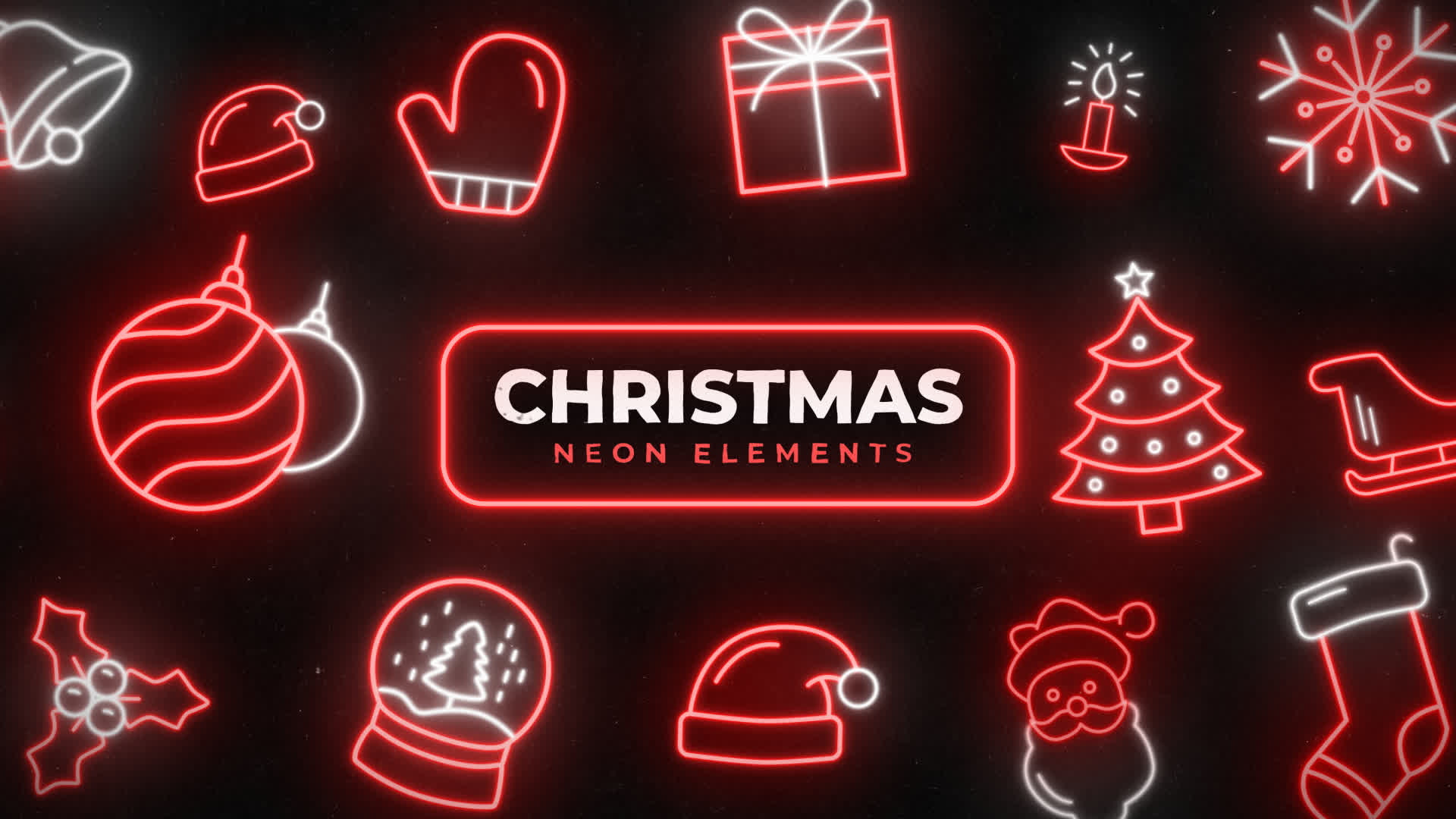 Christmas Neon Icons