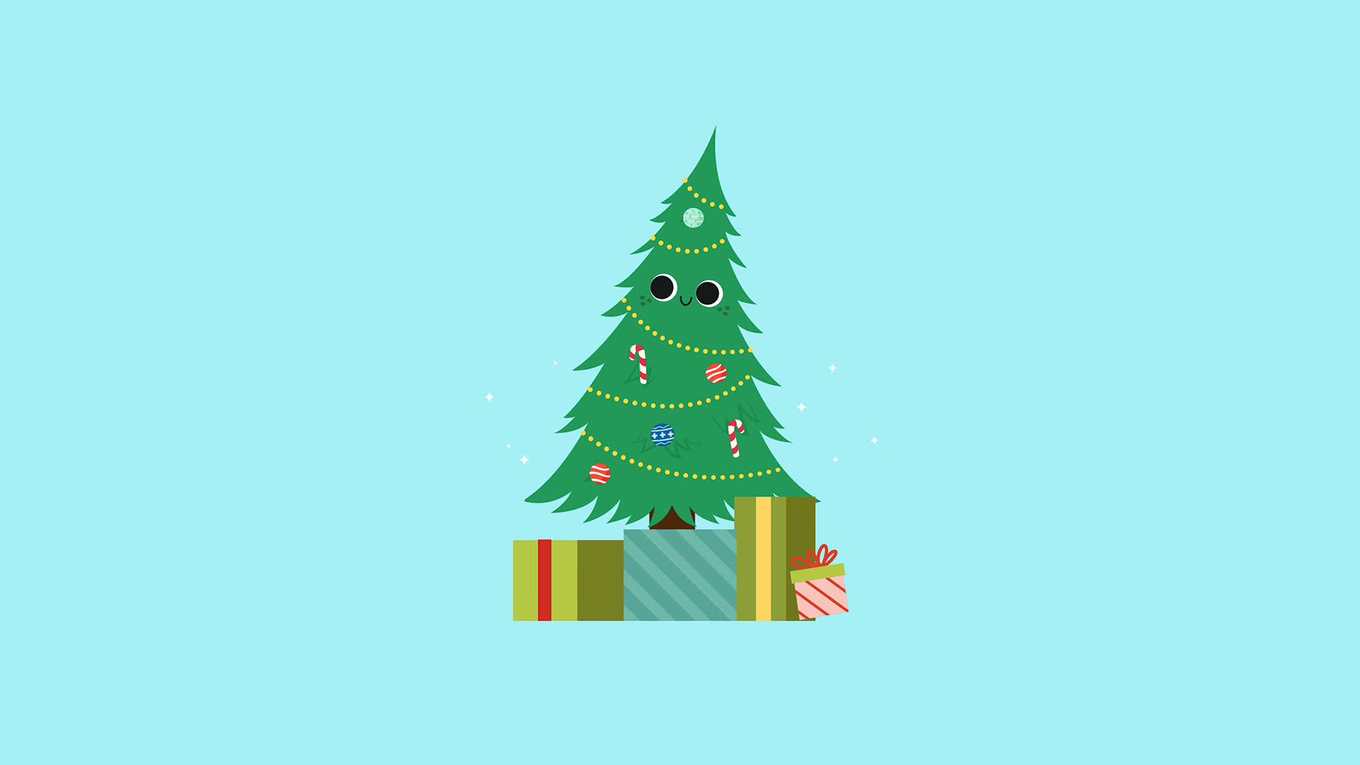 Christmas Tree Cute Character
