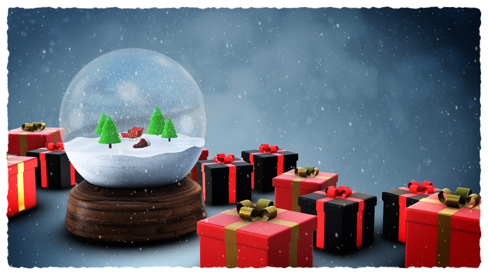 Cold 3D Christmas Winter Background