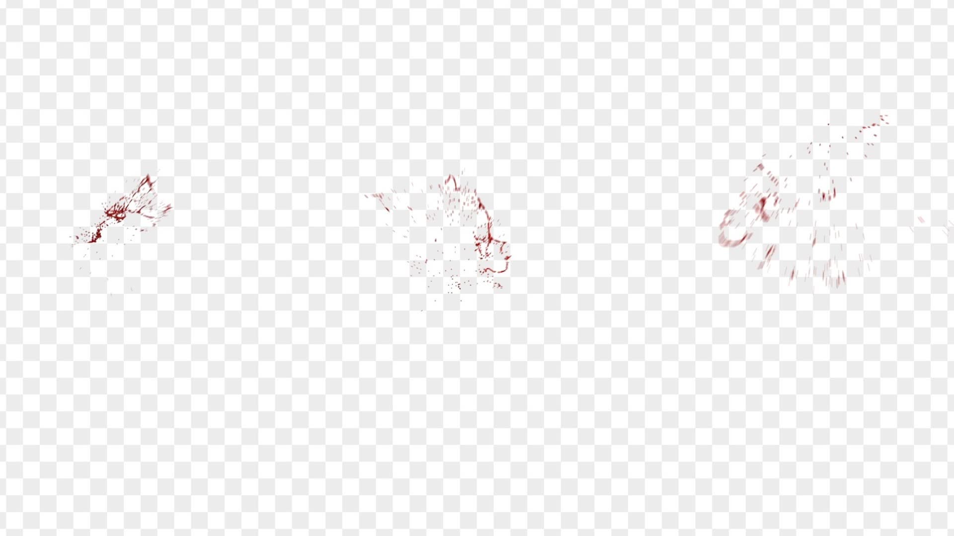 Cinematic Blood Splatter Elements on Alpha