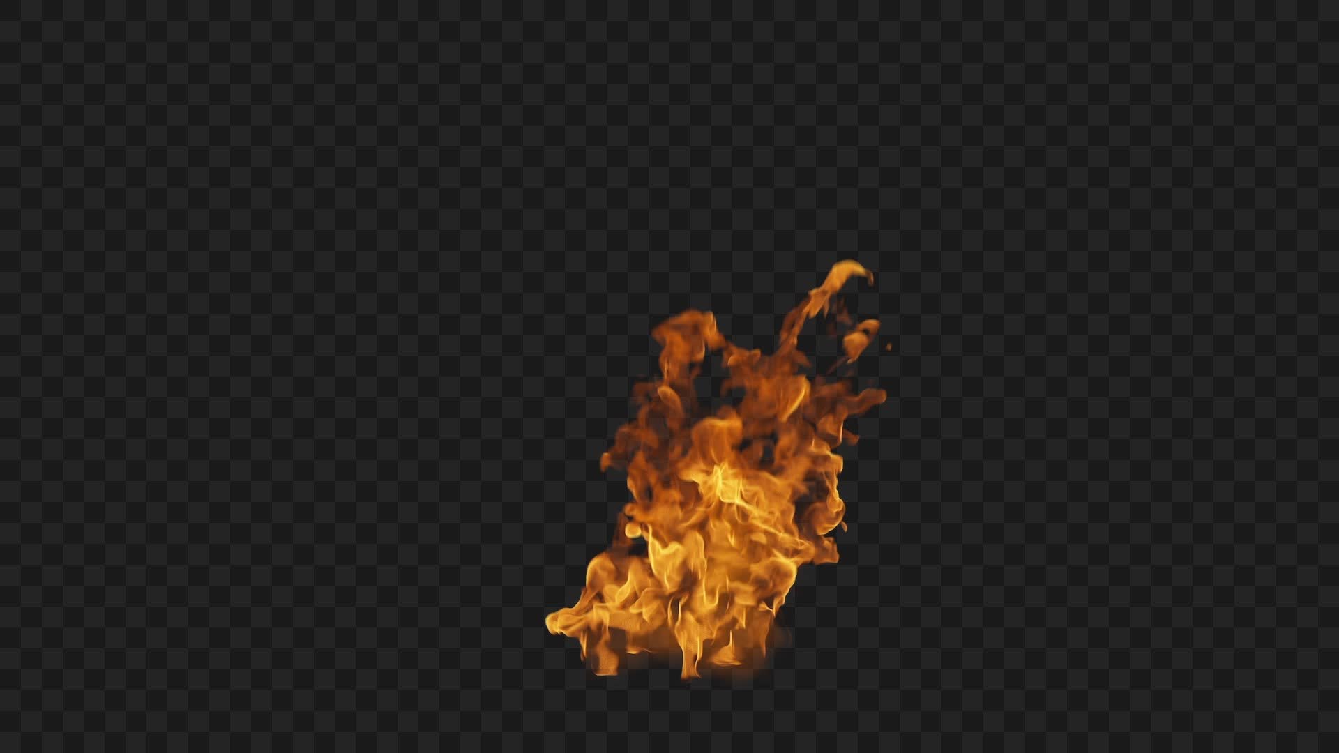 Cinematic Bonfire Fire VFX Element on Alpha