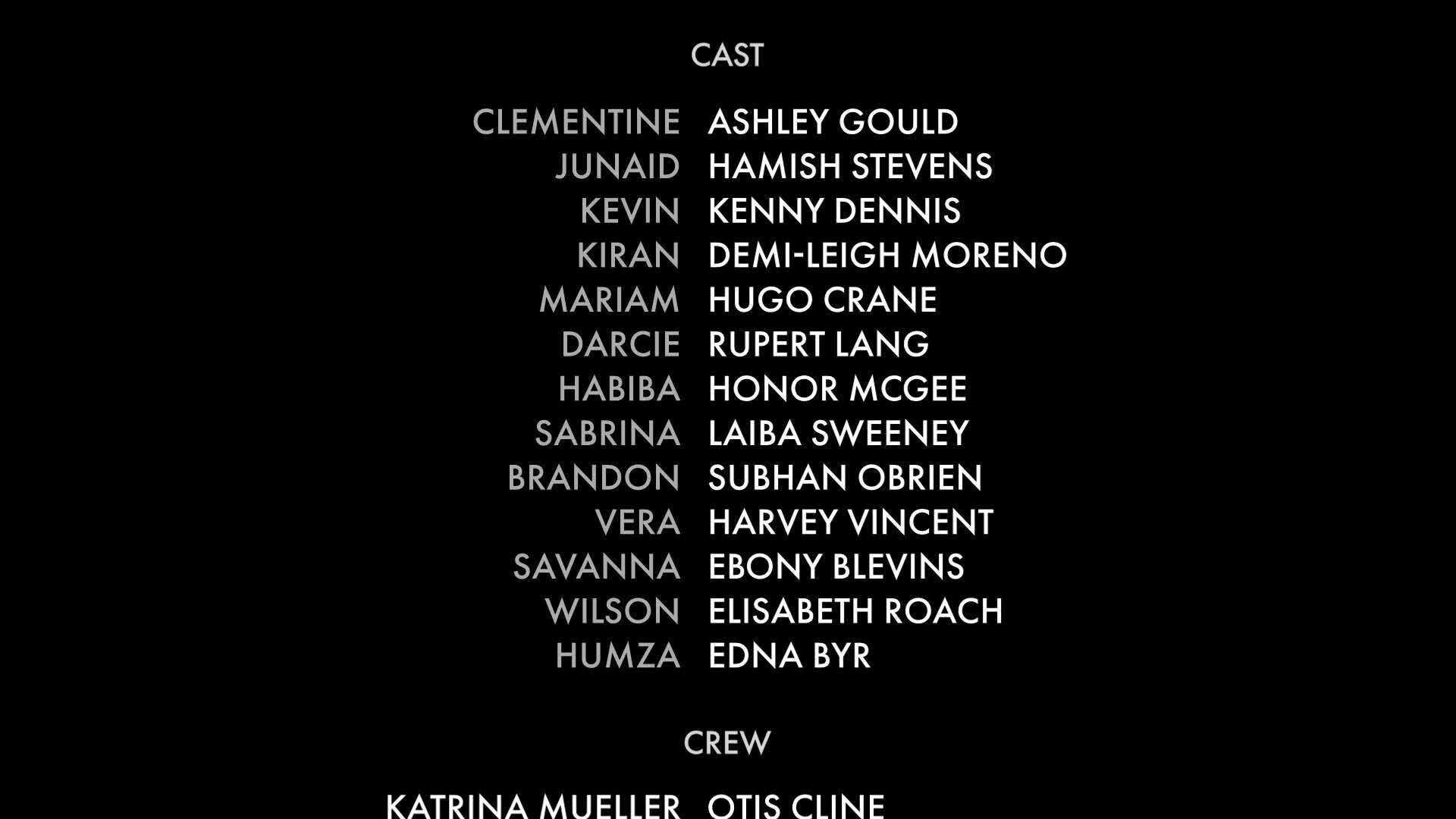 Cinematic Credits Layout