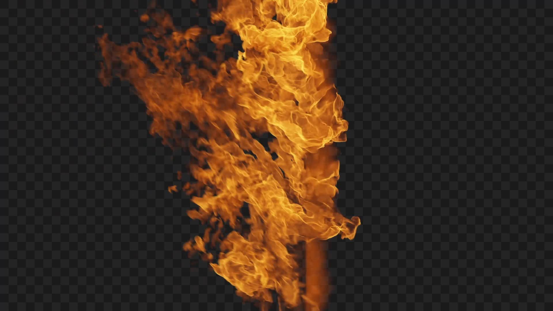 Cinematic Fire Transition Effect on Alpha