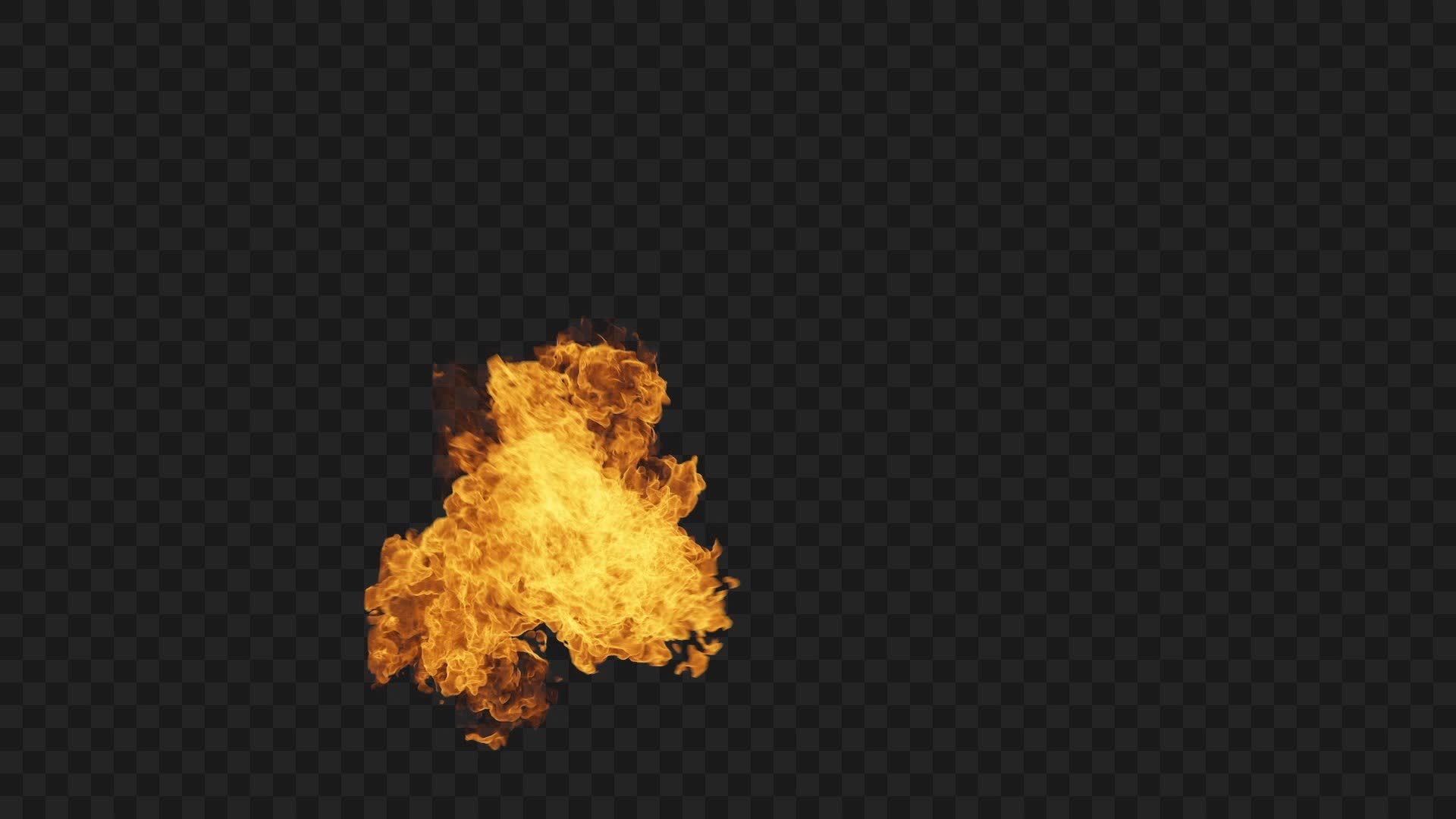 Cinematic Fireball Flame VFX on Alpha