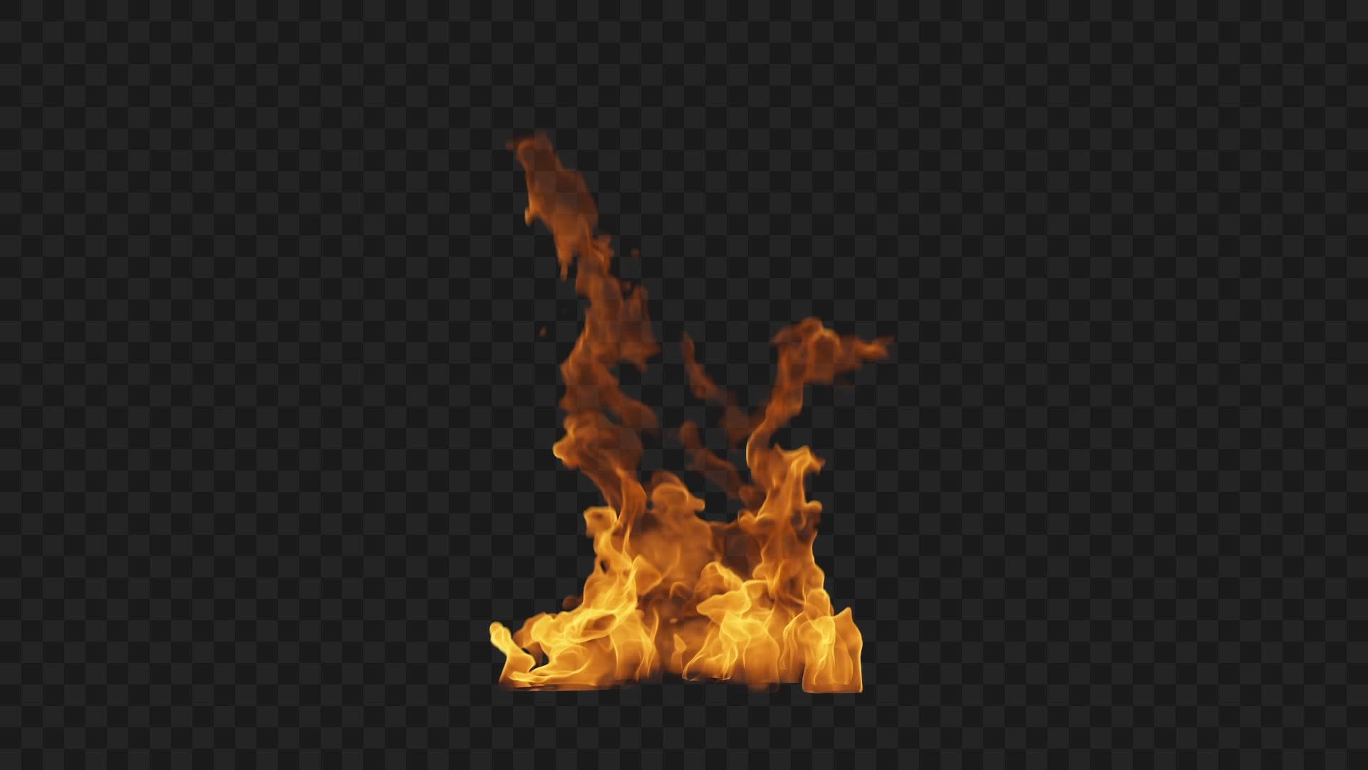 Cinematic Small Fire Burst VFX on Alpha