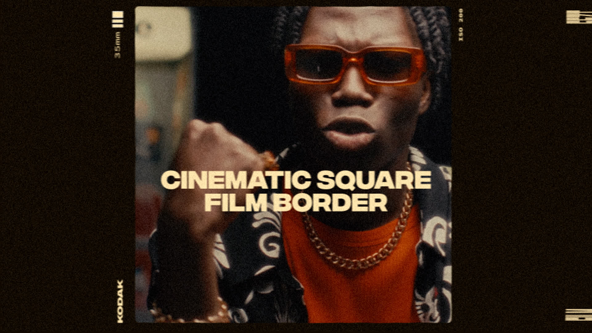 Cinematic Square Film Border