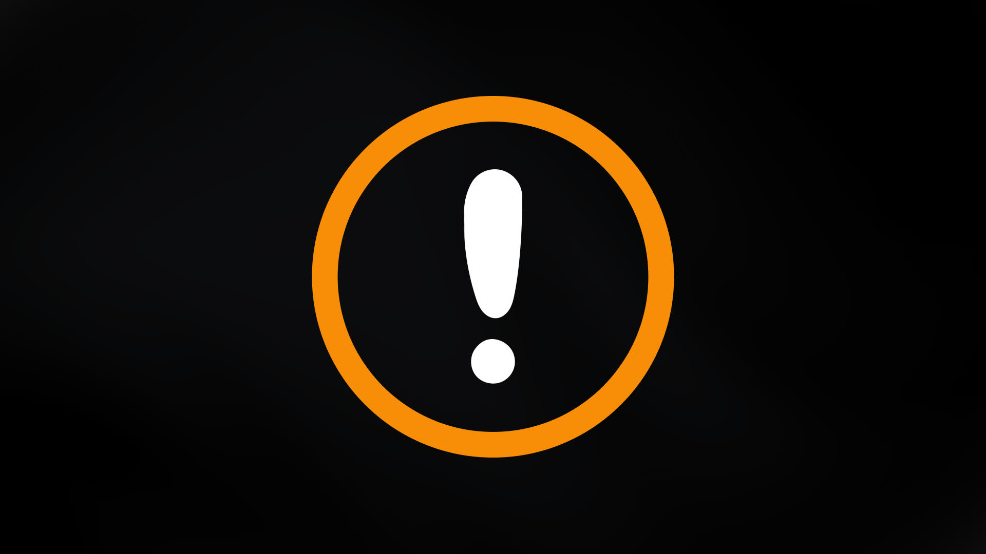 Circular Border With Exclamation Mark Animation