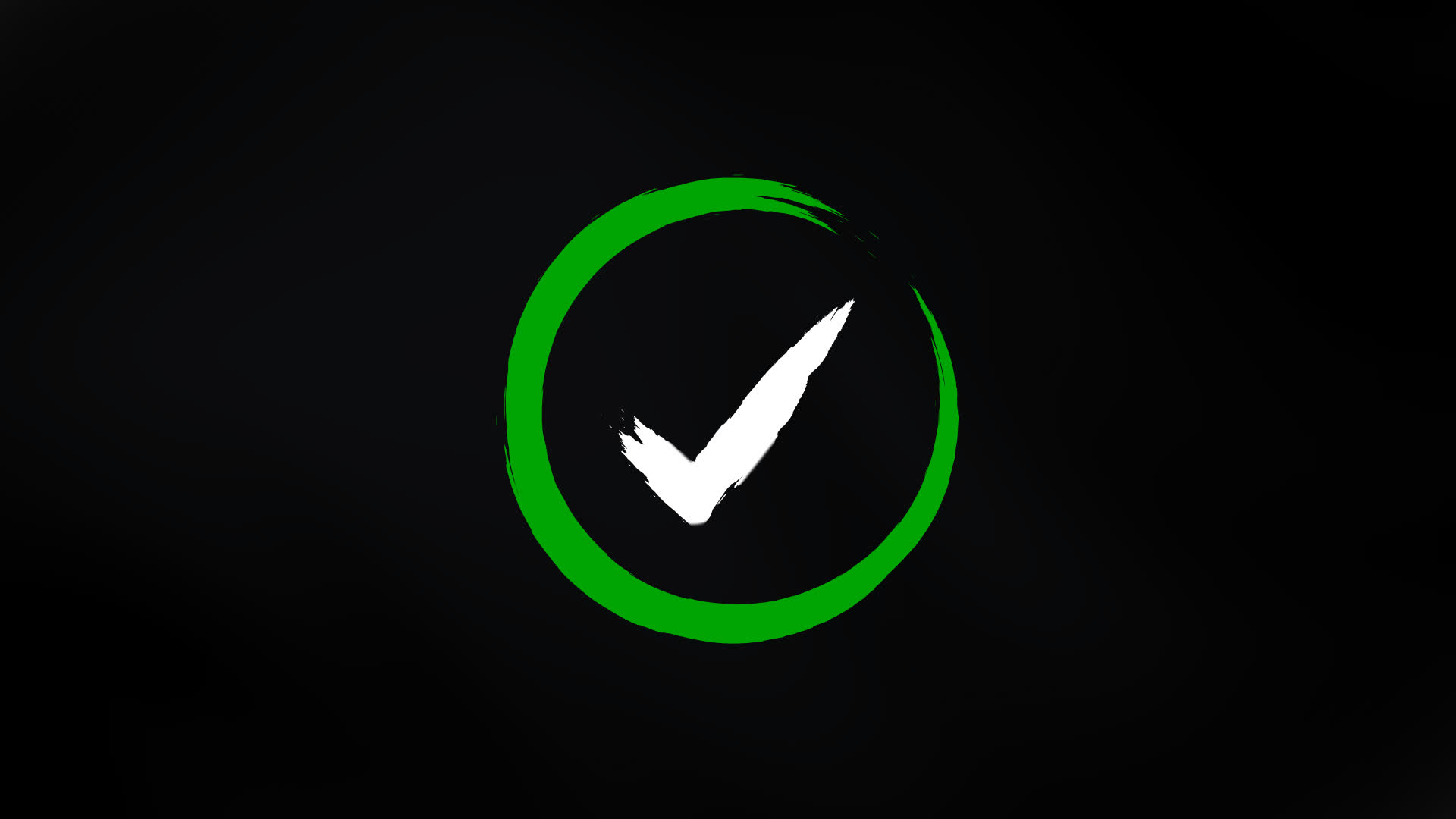 Circular Brush Stroke With Tick Mark Animation