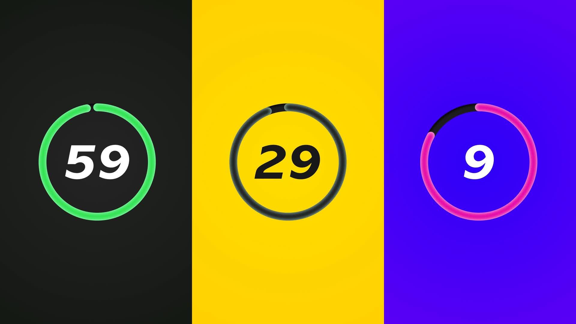 Circular Countdown Timers
