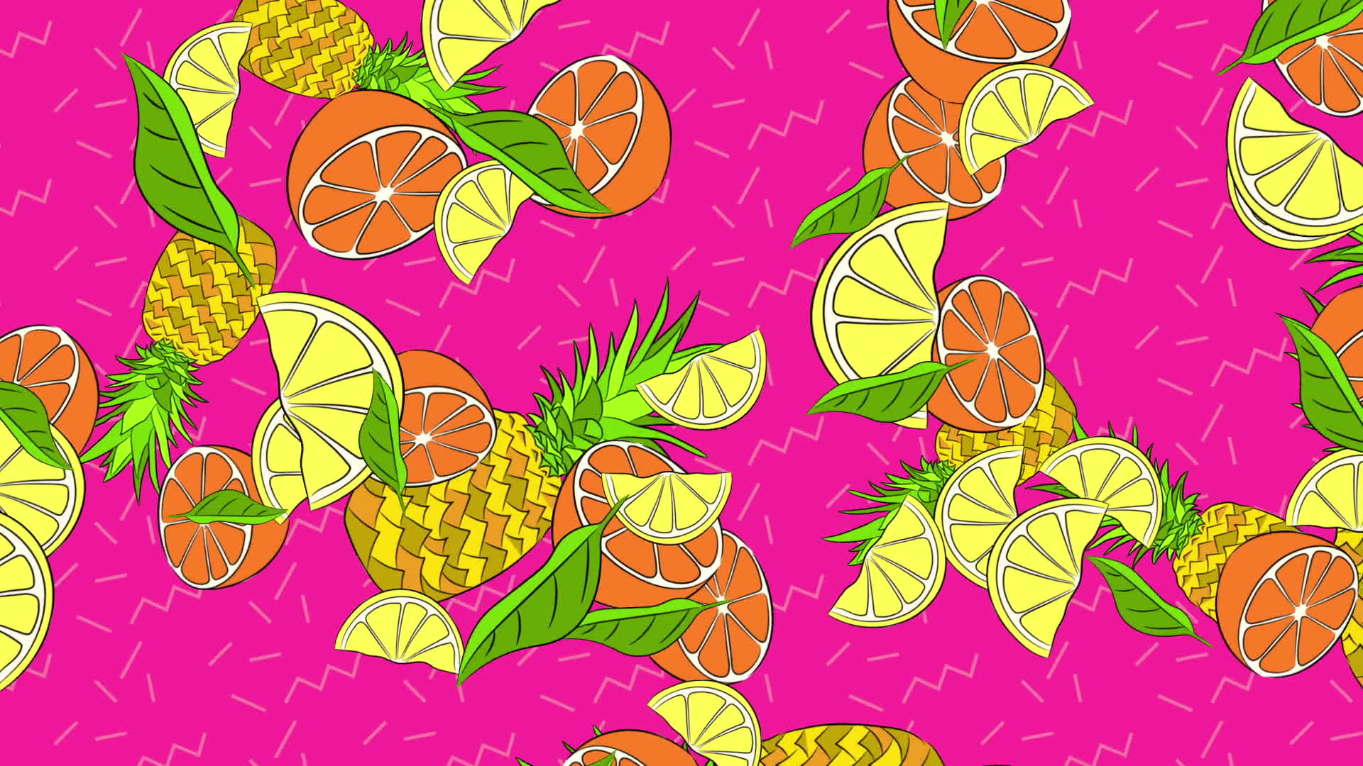 Citrus Fruit On Pink